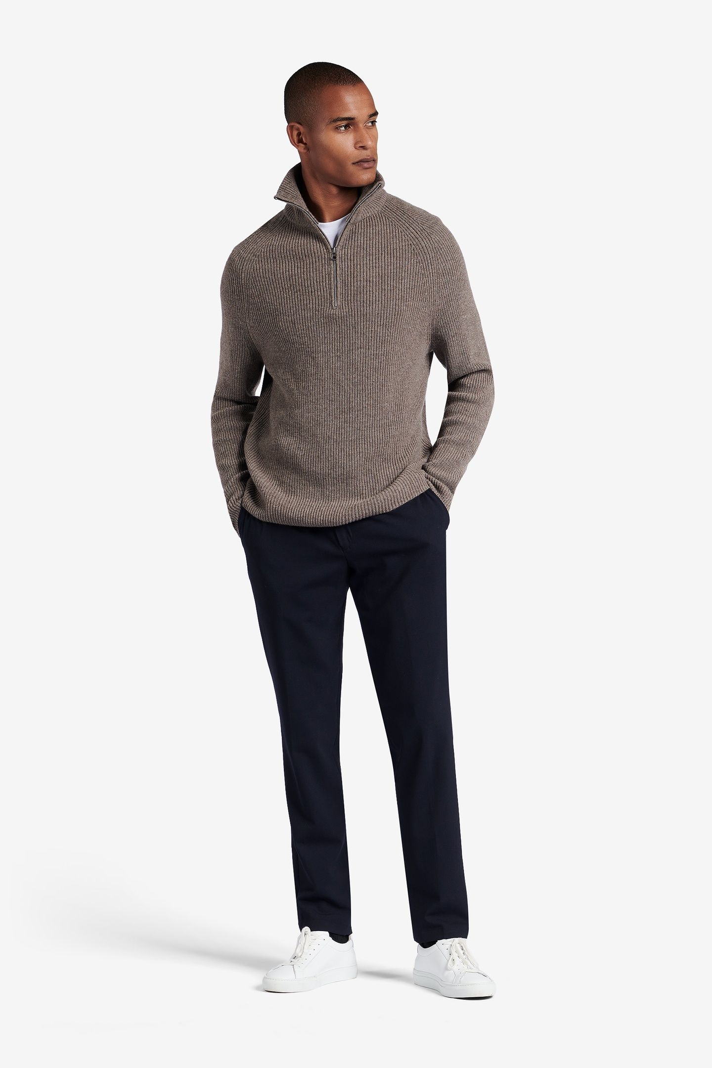 MONTREAL WASHABLE FLANNEL WOOL-STRETCH NAVY 1