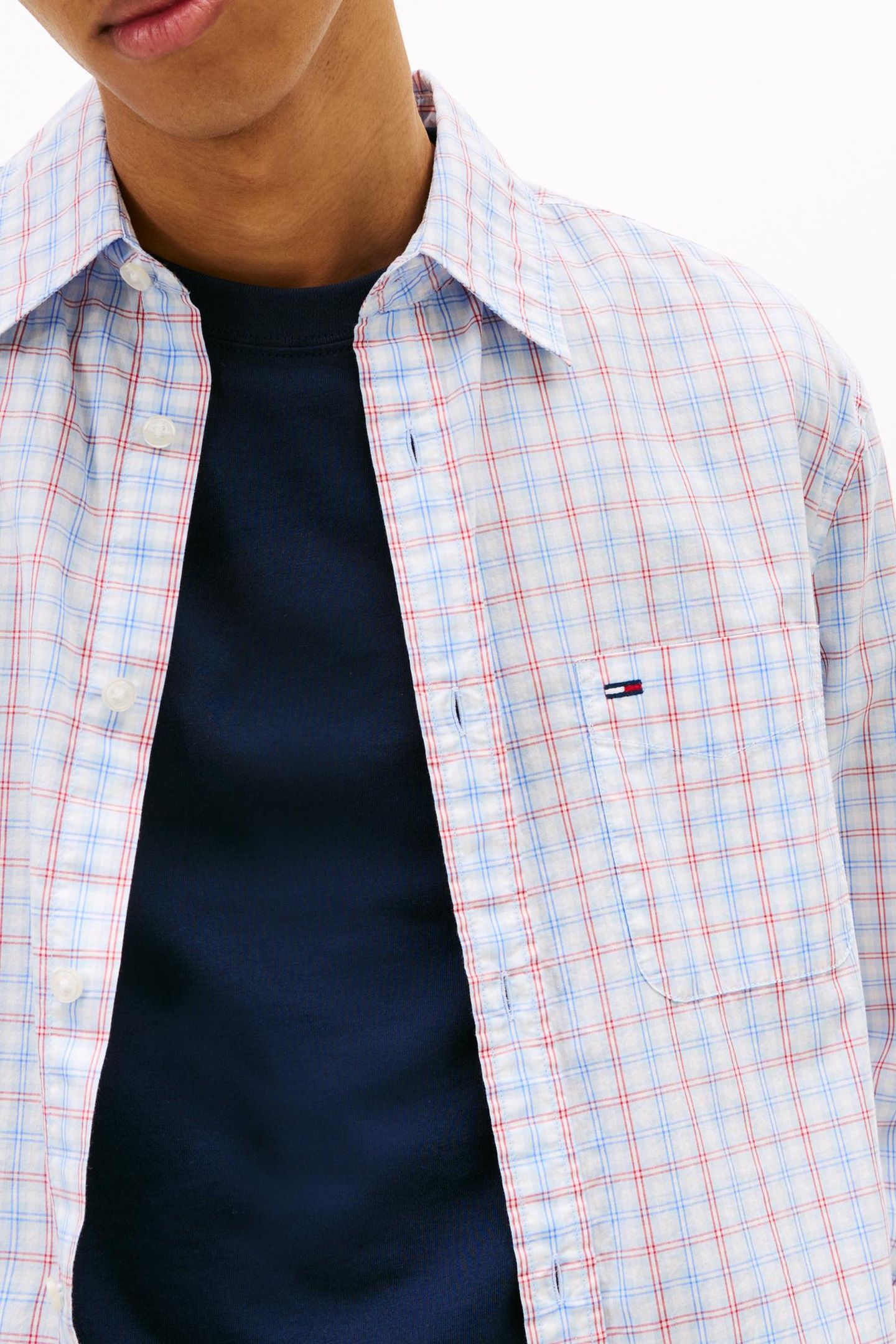 TJM REGULAR CHECK POPLIN SHIRT ECRU CHECK 5
