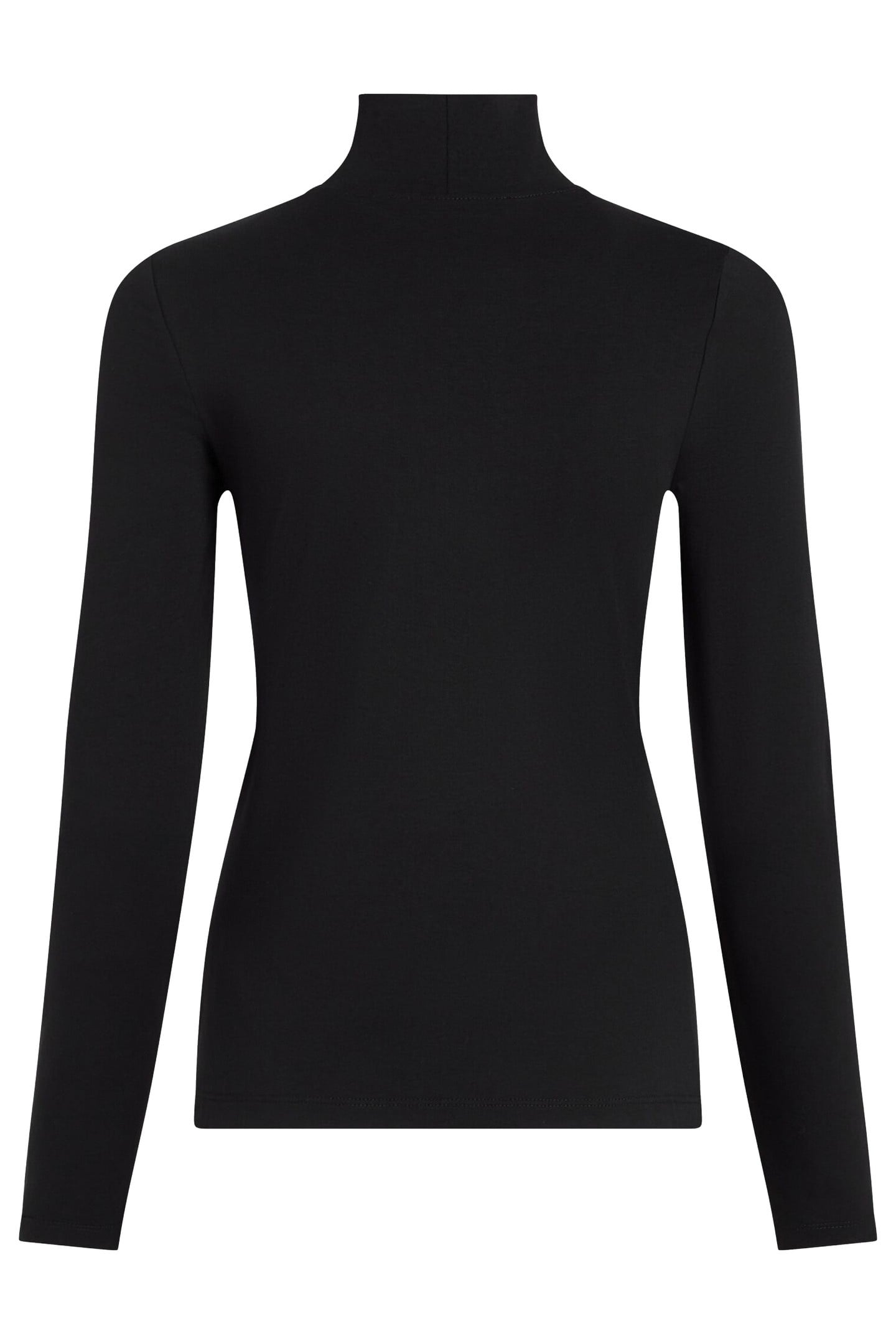 MOCK NECK SIGNATURE LS TOP BLACK 1