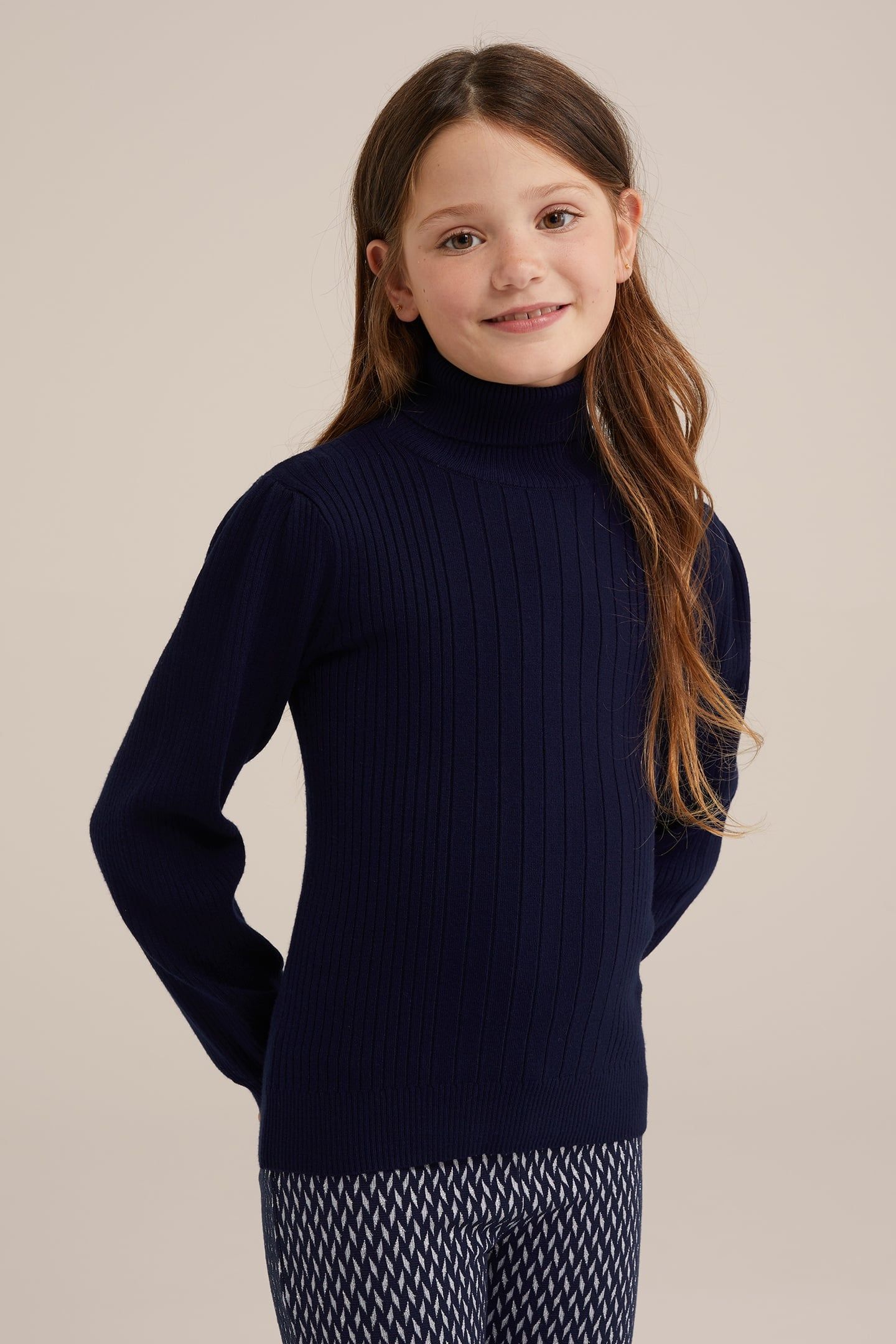 KNITTED PULLOVER DARK BLUE 1