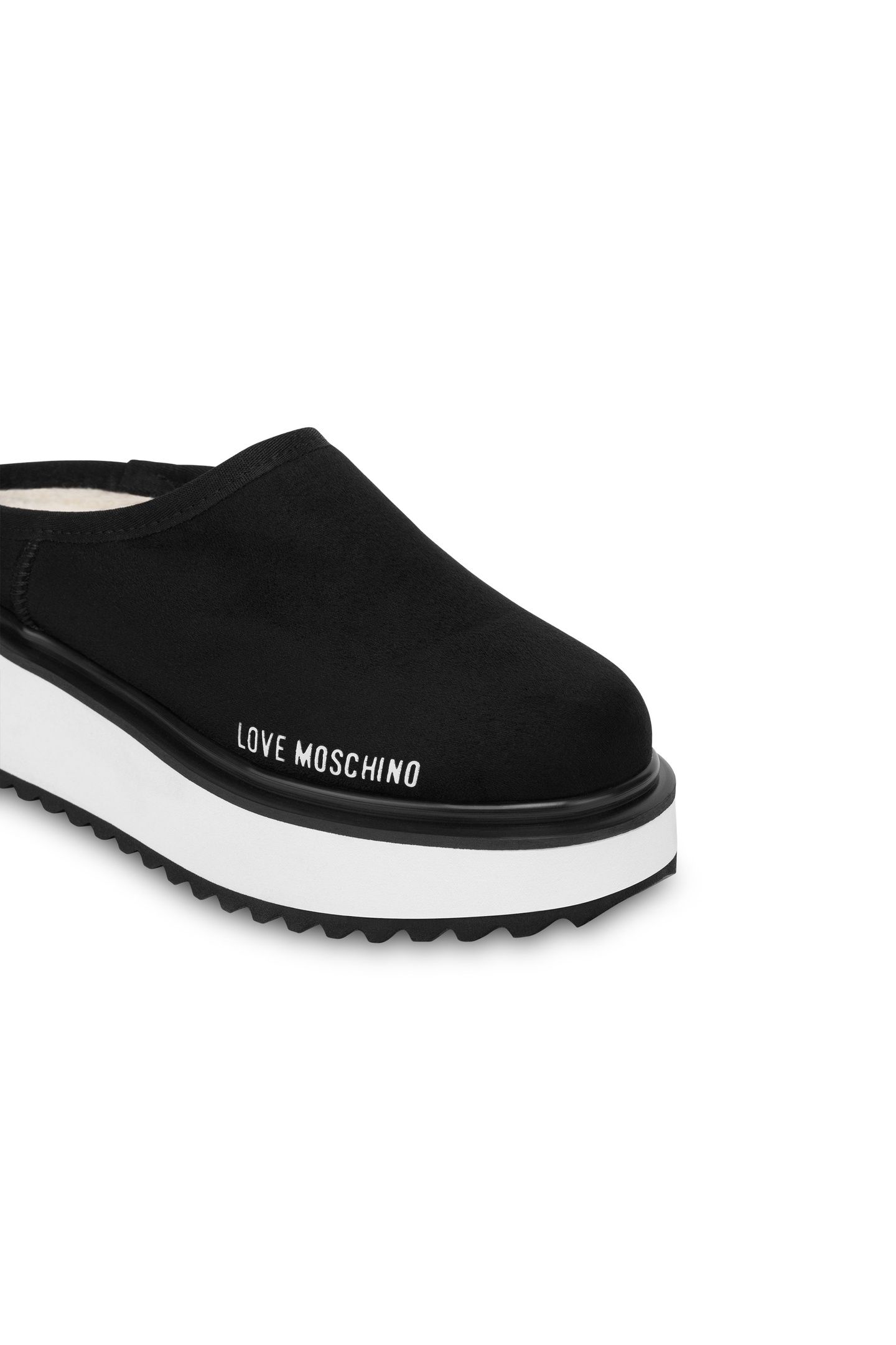 PLATFORM POWER VELOUR CLOGS BLACK 4