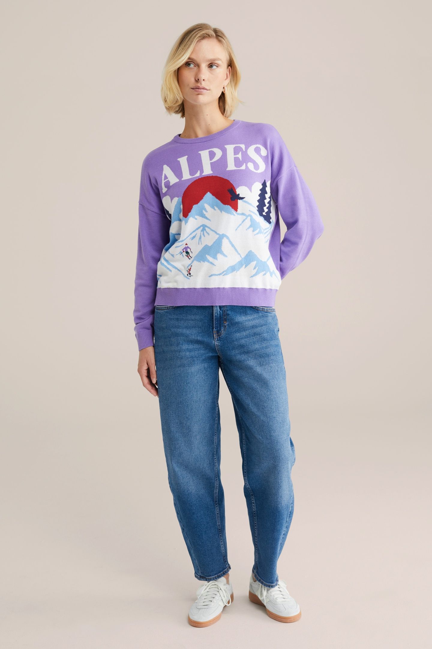 KNITTED PULLOVER PURPLE 2
