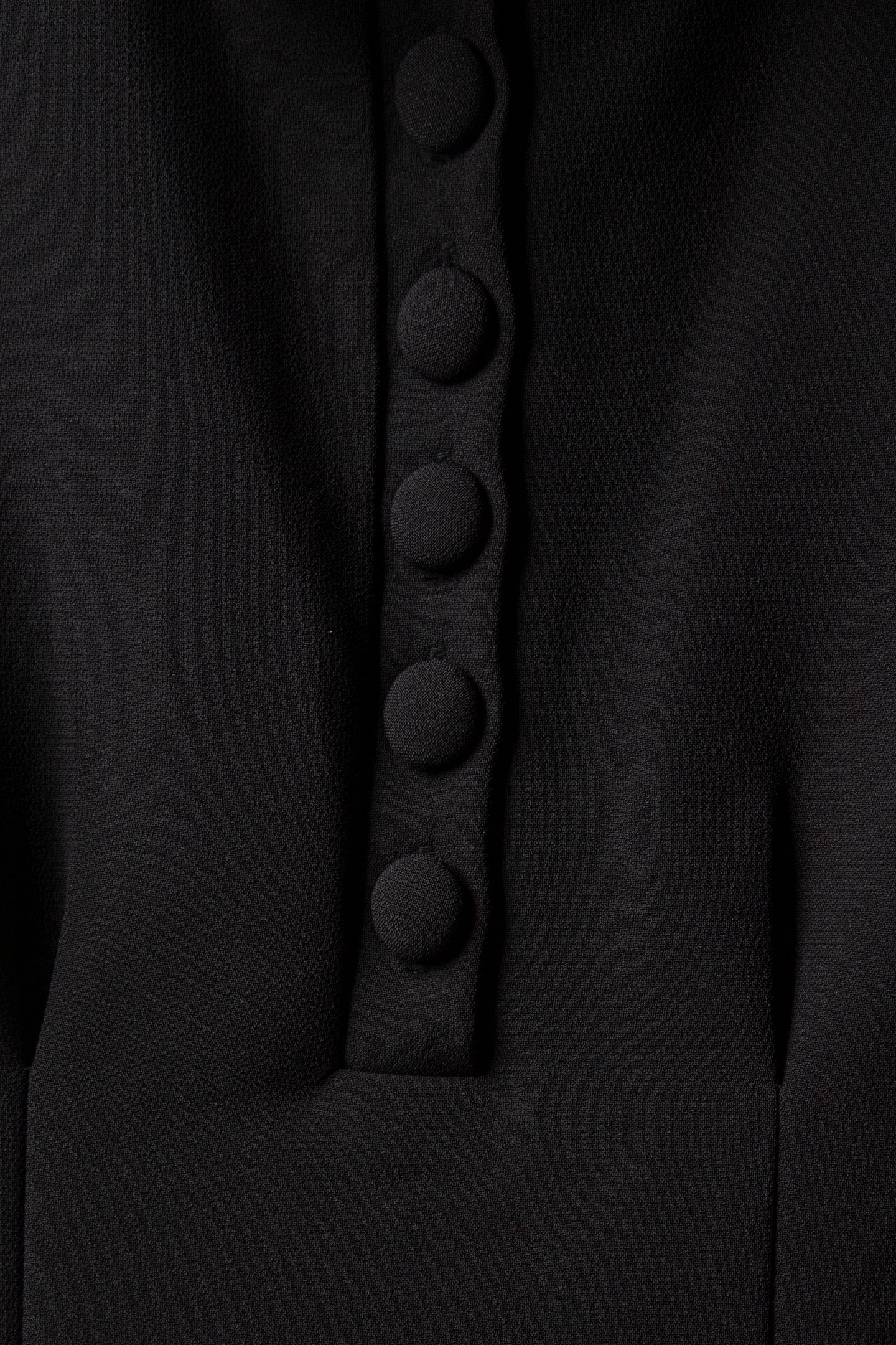 COLLARED LONG SLEEVE MINI DRESS BLACK 6