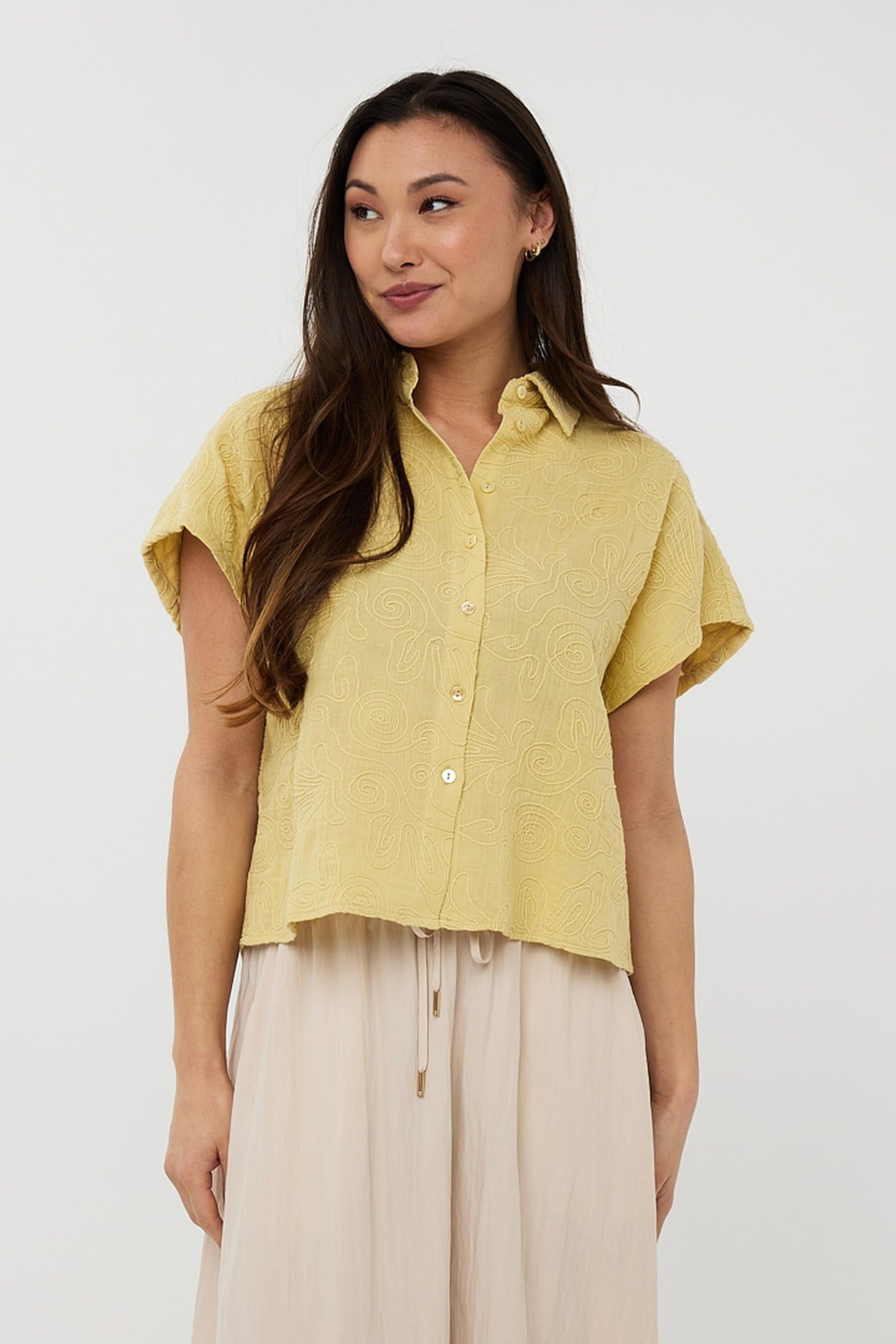 BLOUSE CROPPED 3D EMBROIDERY LEMON PIE 1