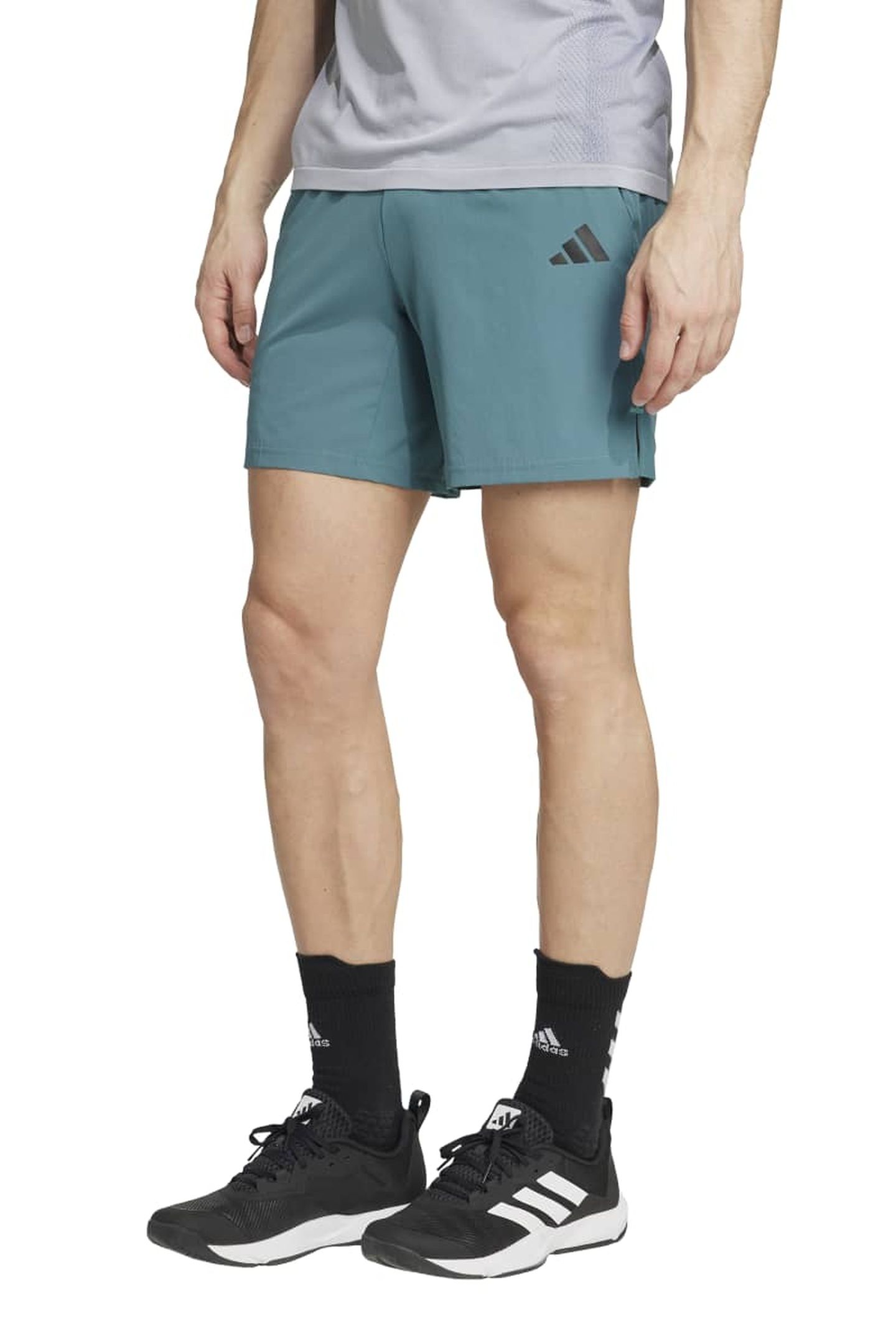 UNISEX PERFORMANCE GYM+ SHORTS PRELOVED TEAL 1