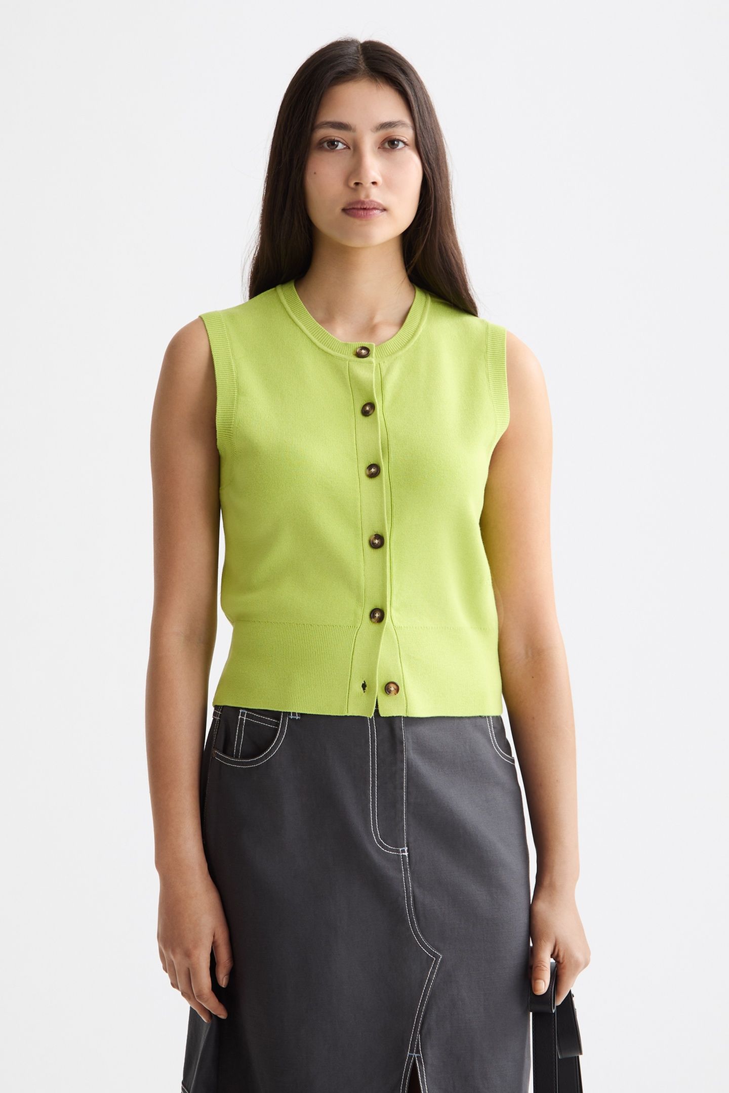 COMPACT KNITTED SPENCER GREEN GLOW 1