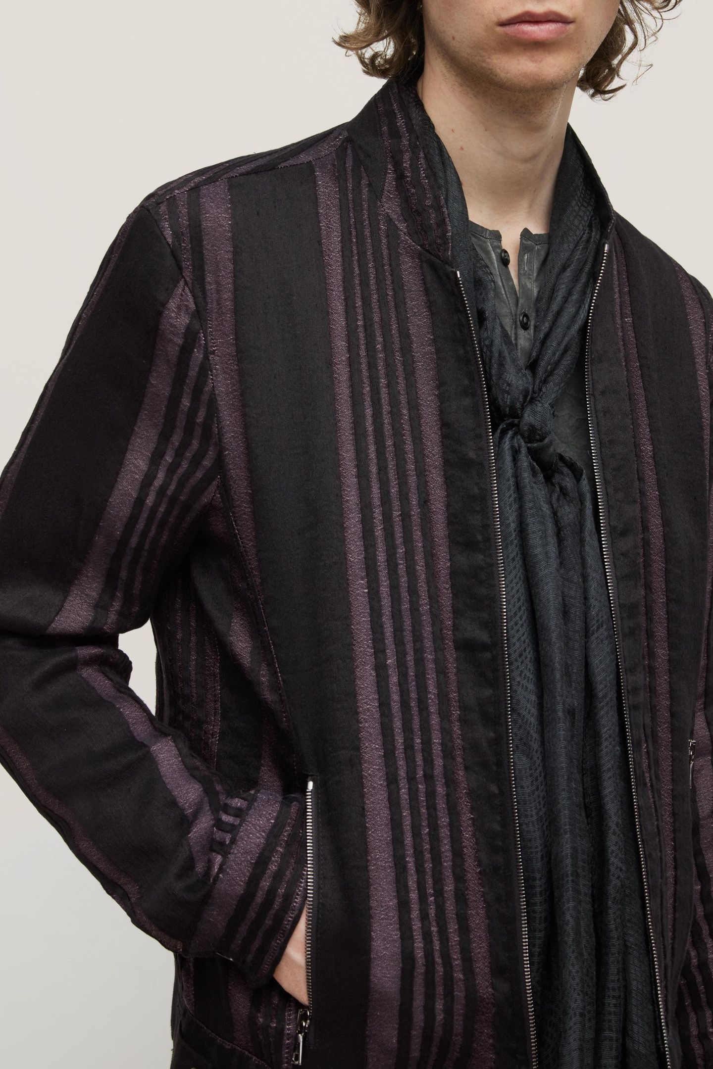 ZIP CLOSURE RACER JACKET PURPLE HALE 3