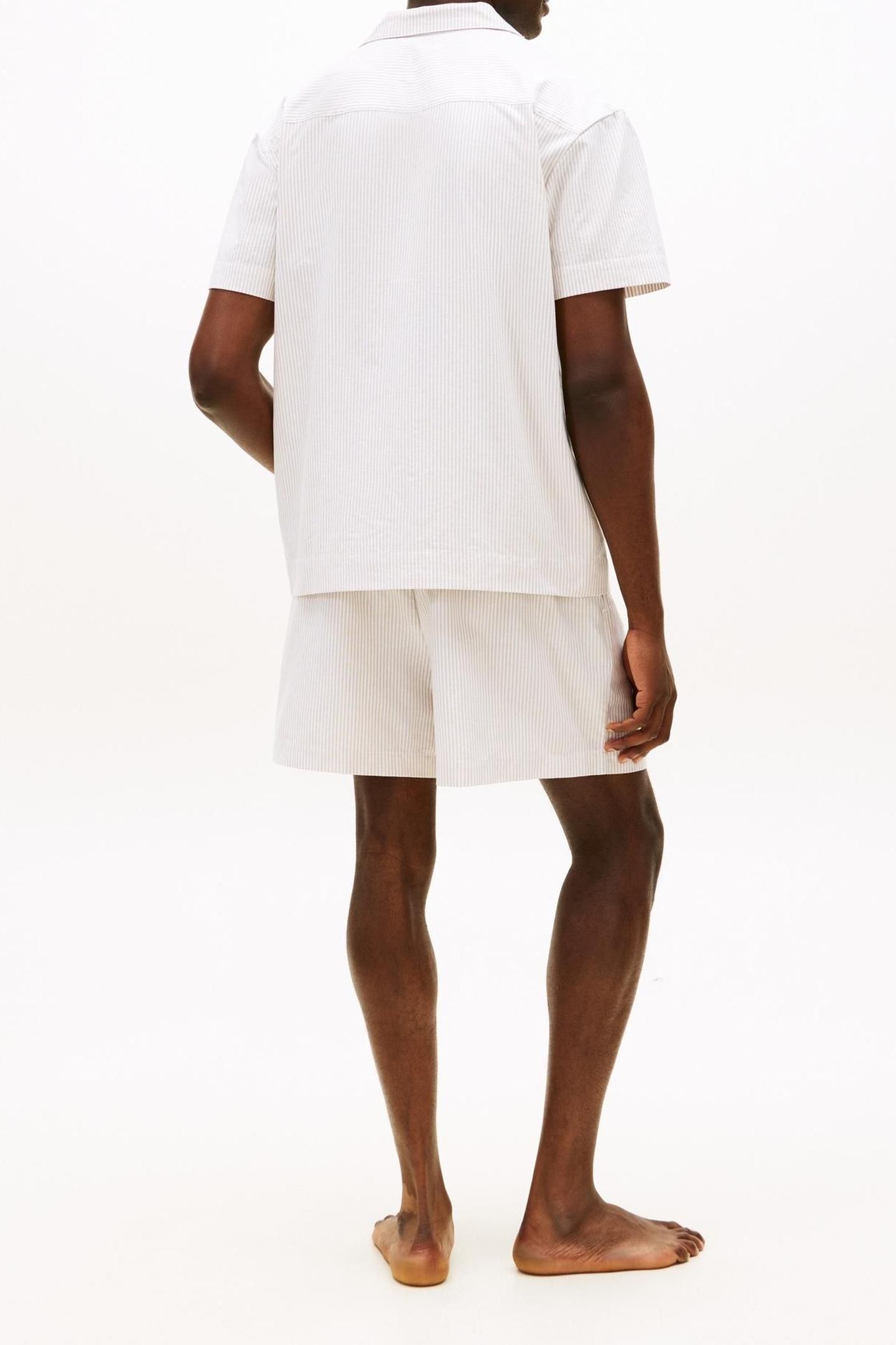 SS WOVEN SHORT SET CARAMEL OXFORD 2