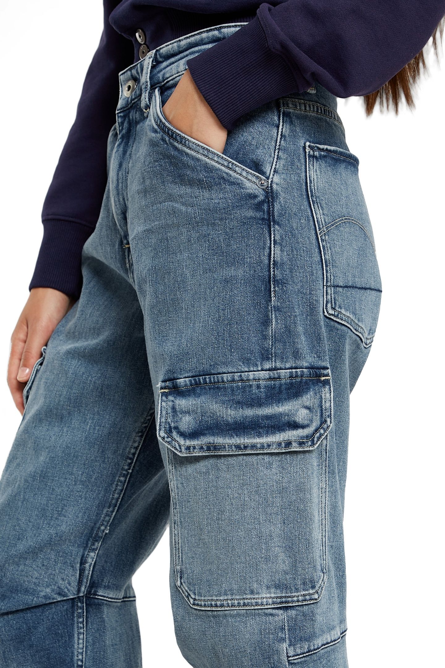 EVE LOW 3D WIDE LEG CARGO FADED WATERFRONT 5