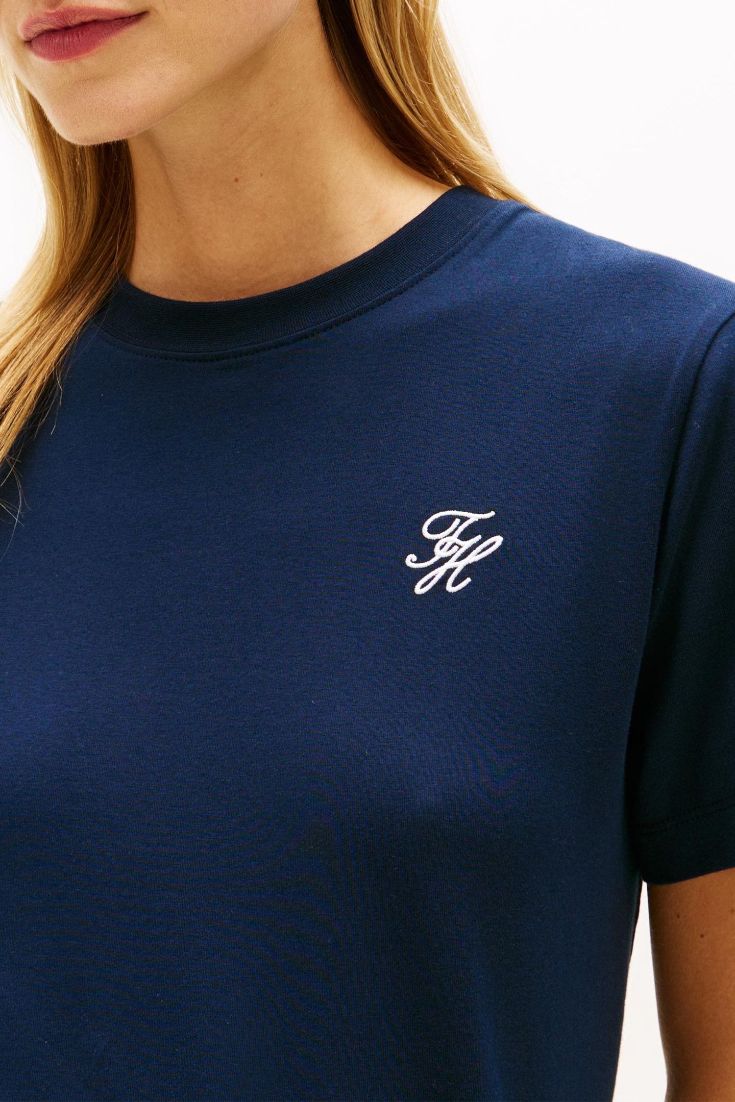 TH SCRIPT REGULAR C-NECK T-SHIRT DARK NIGHT NAVY 5