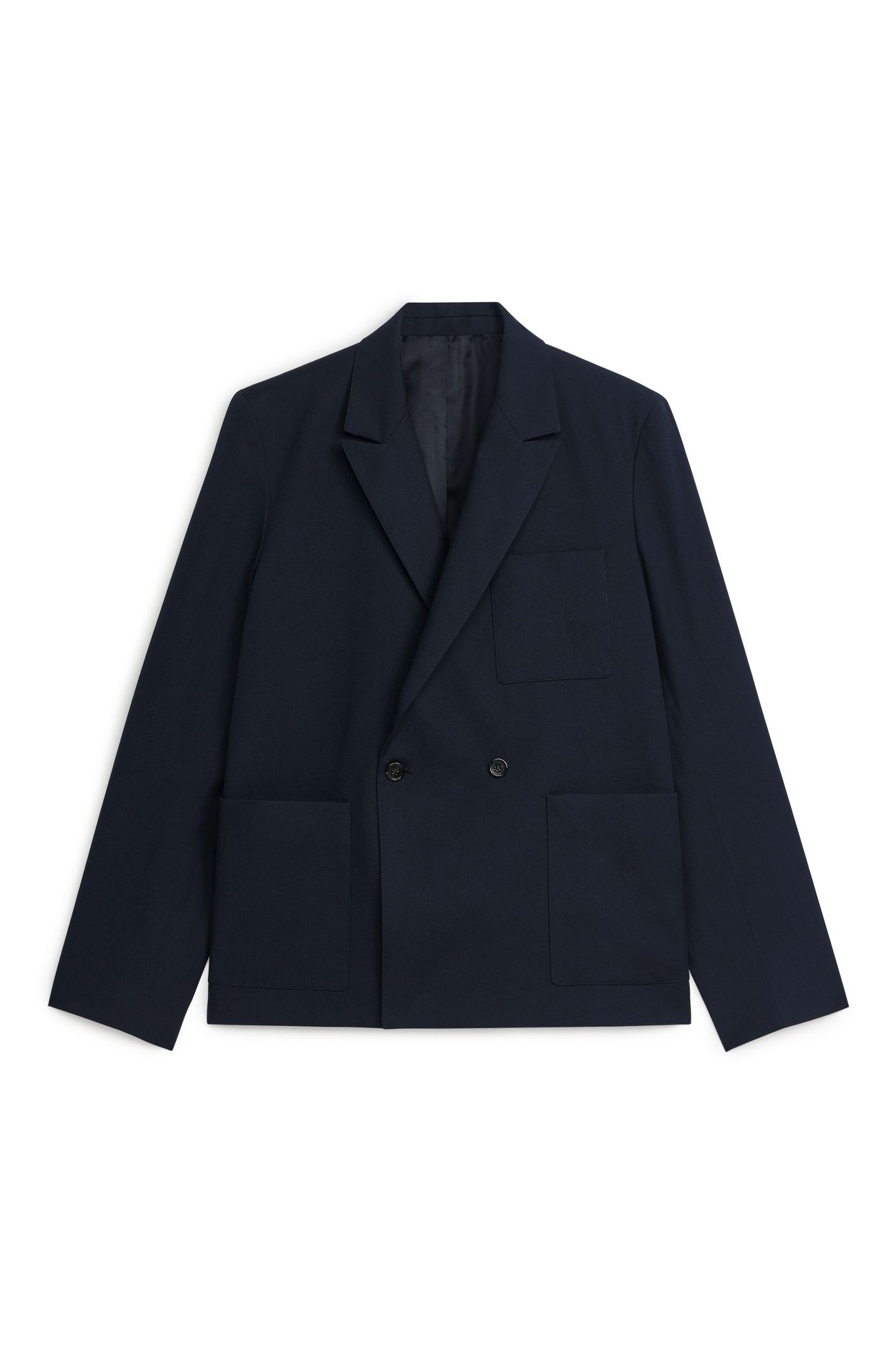 SHORT DOUBLE-FACE WOOL JACKET BLUE 3