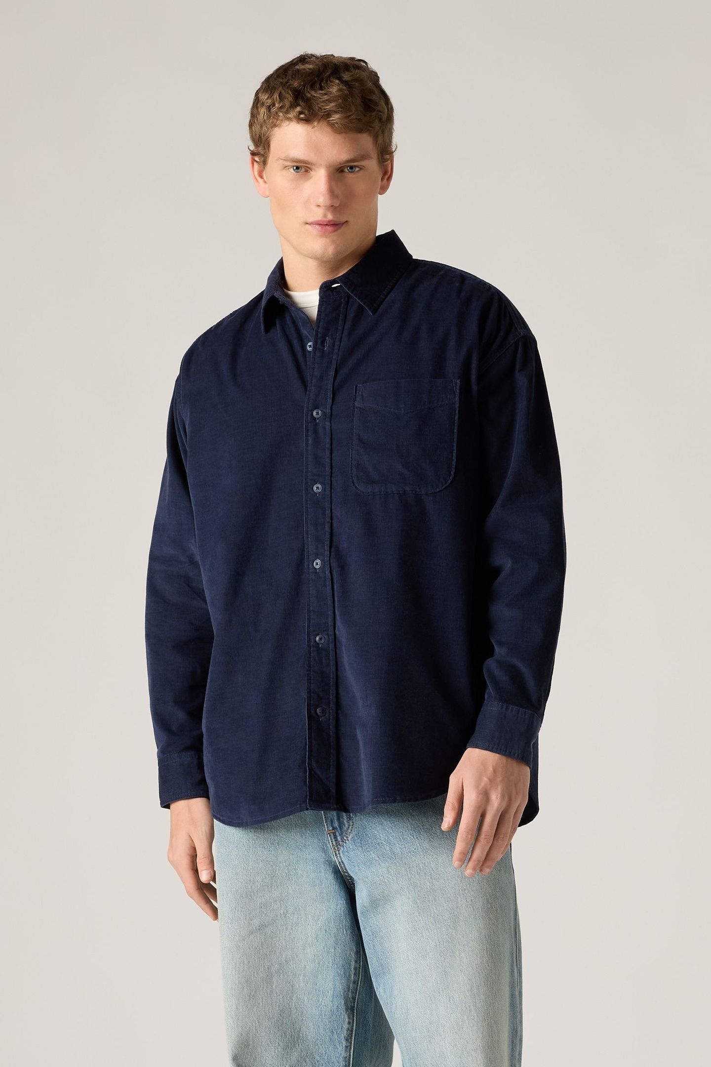 LOOSE BUTTON UP NAVY BLAZER 2