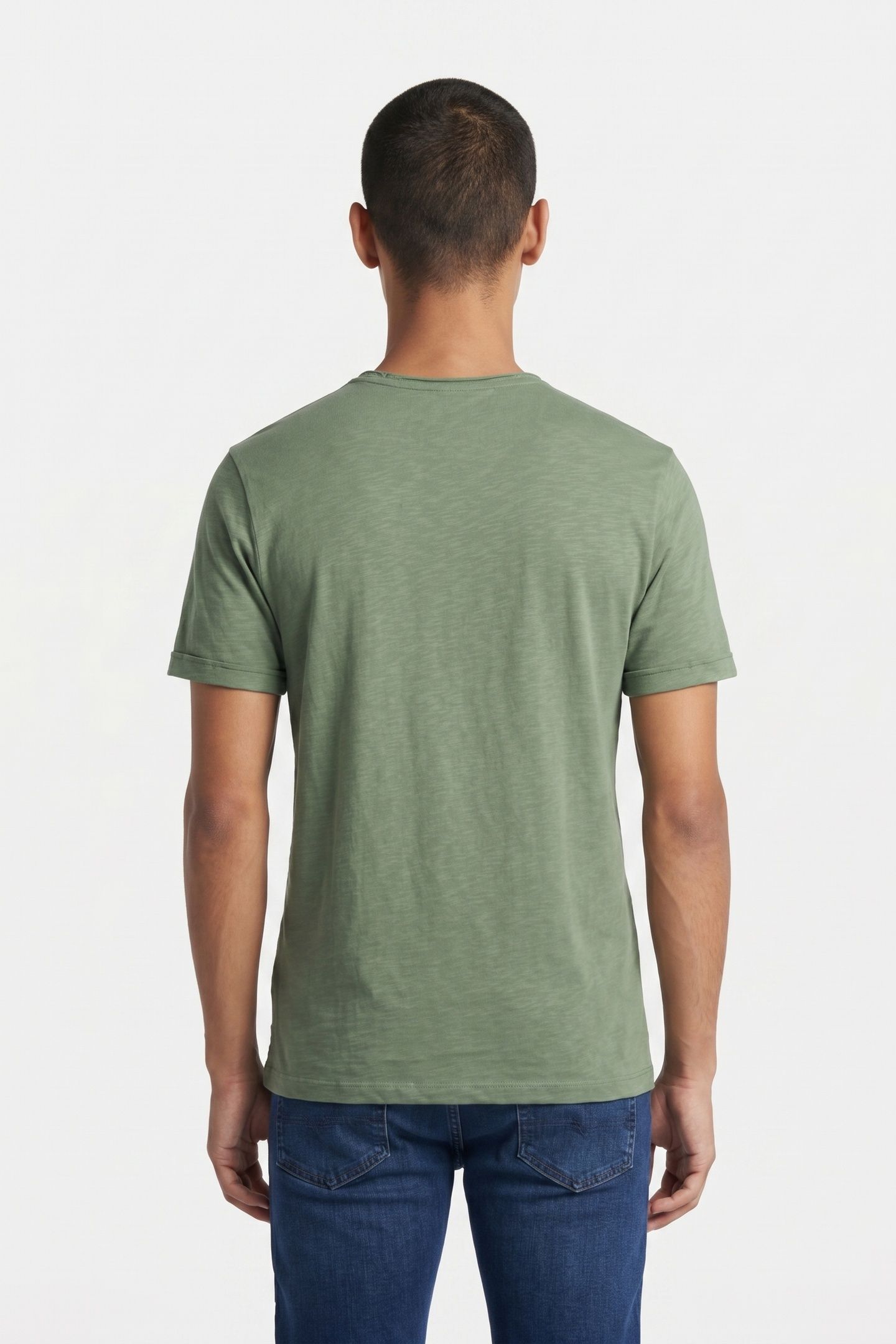 T-SHIRT CREWNECK SLUB GREEN 2