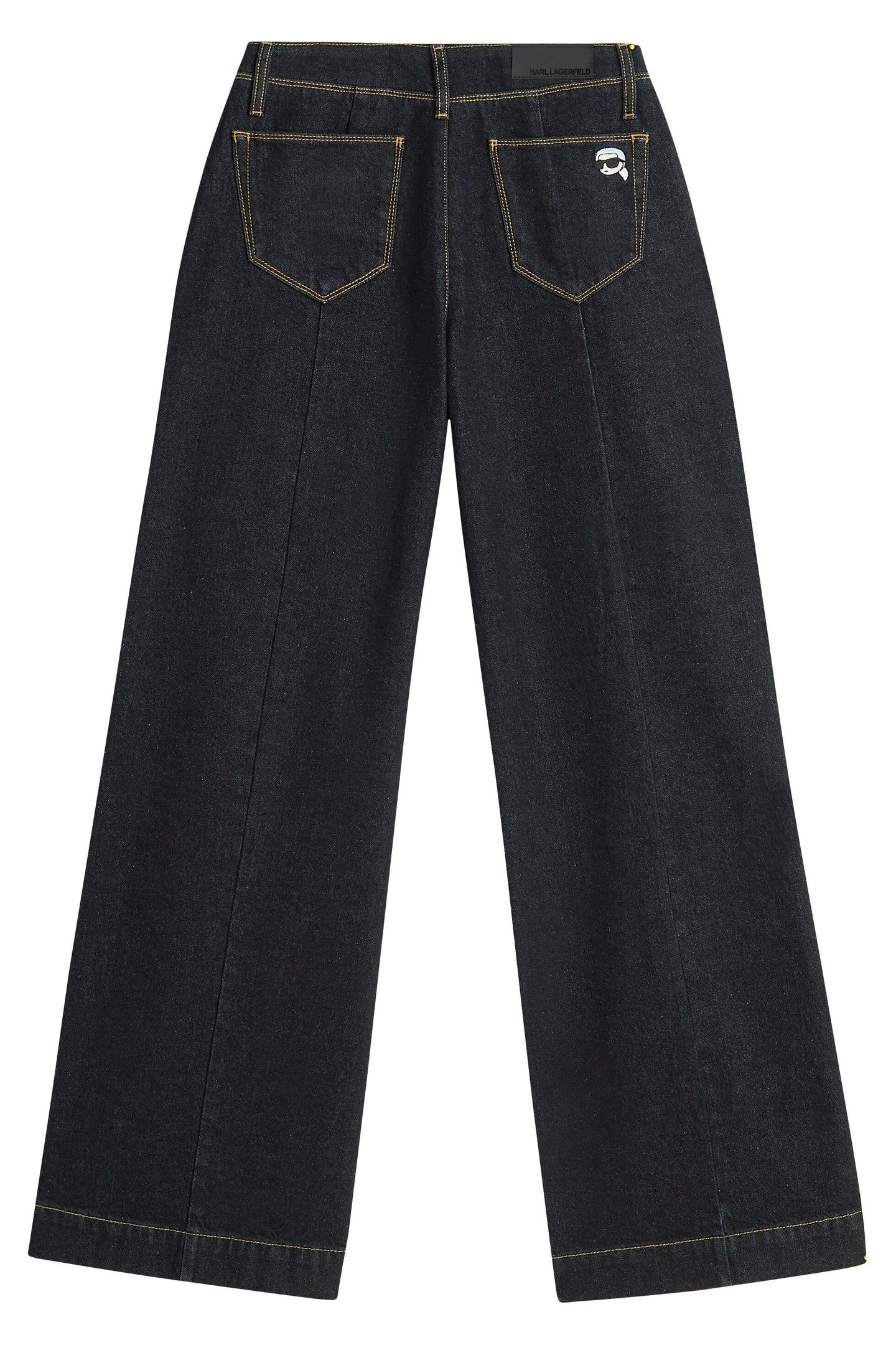 IKON PATCH WIDE DENIM PANTS DARK BLUE 5