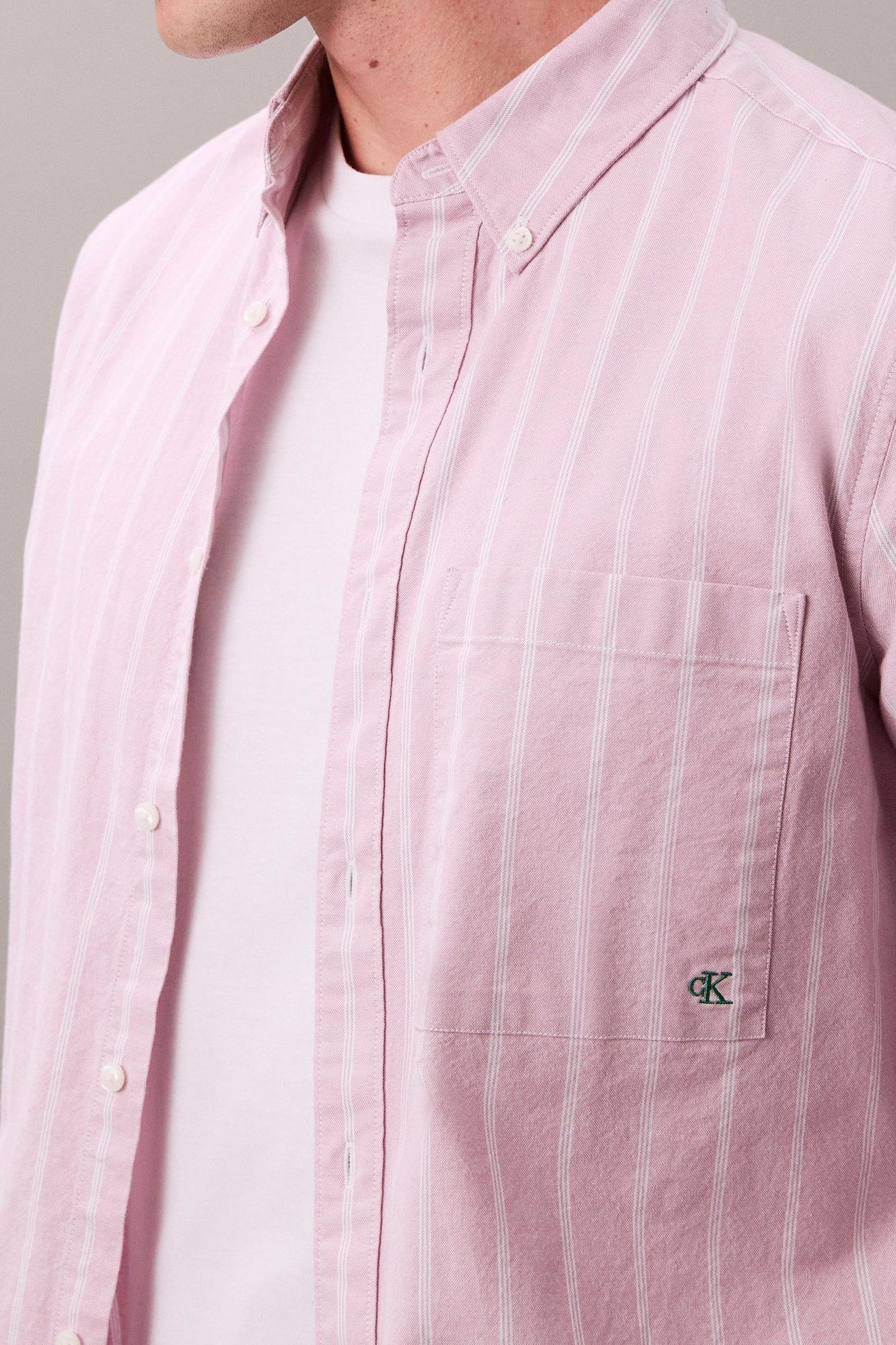 LS STRIPE OXFORD SHIRT ORCHID HAZE 5
