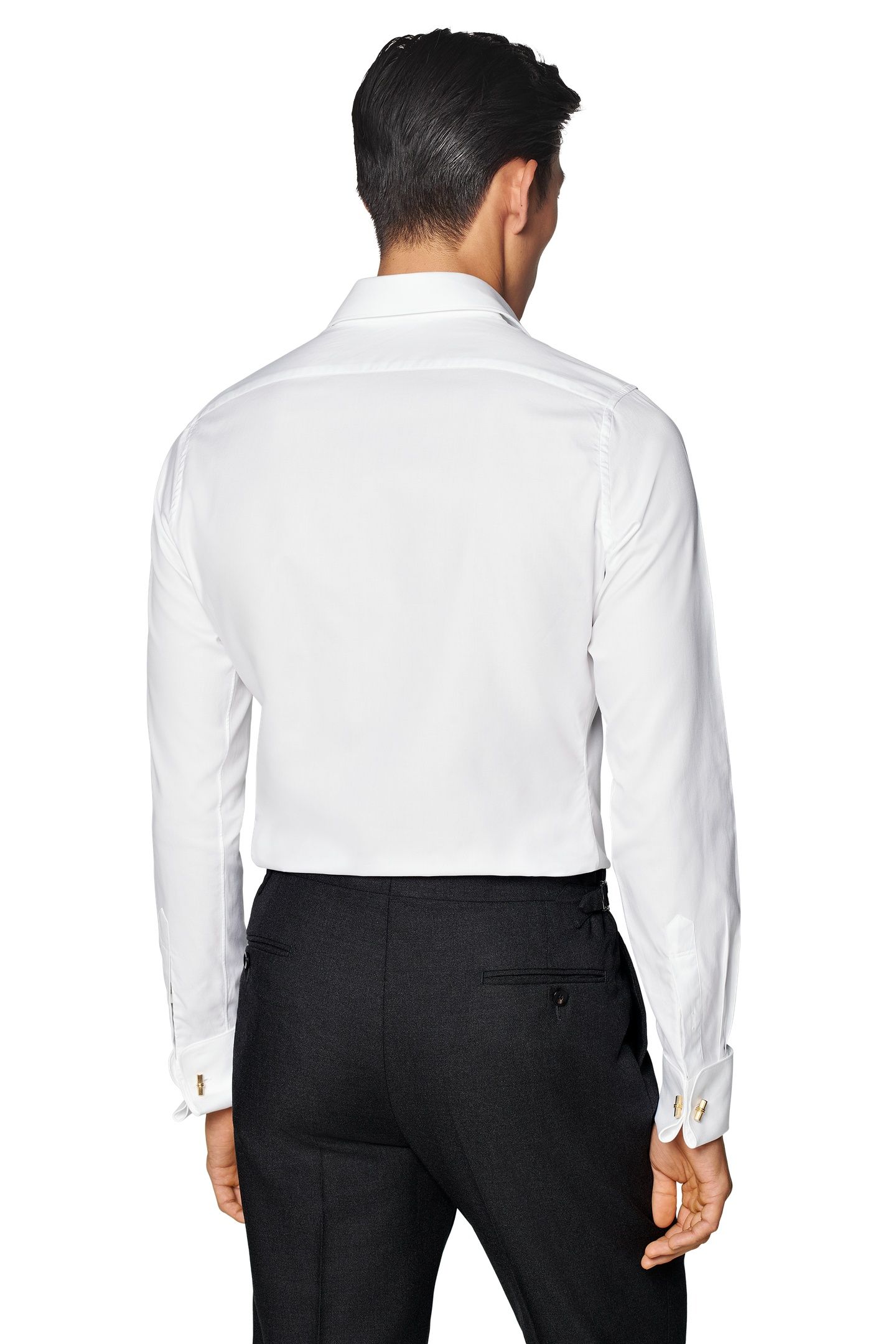 WHITE SF CUTAWAY DOUBLE CUFF FORMAL SHIRTS WHITE 5