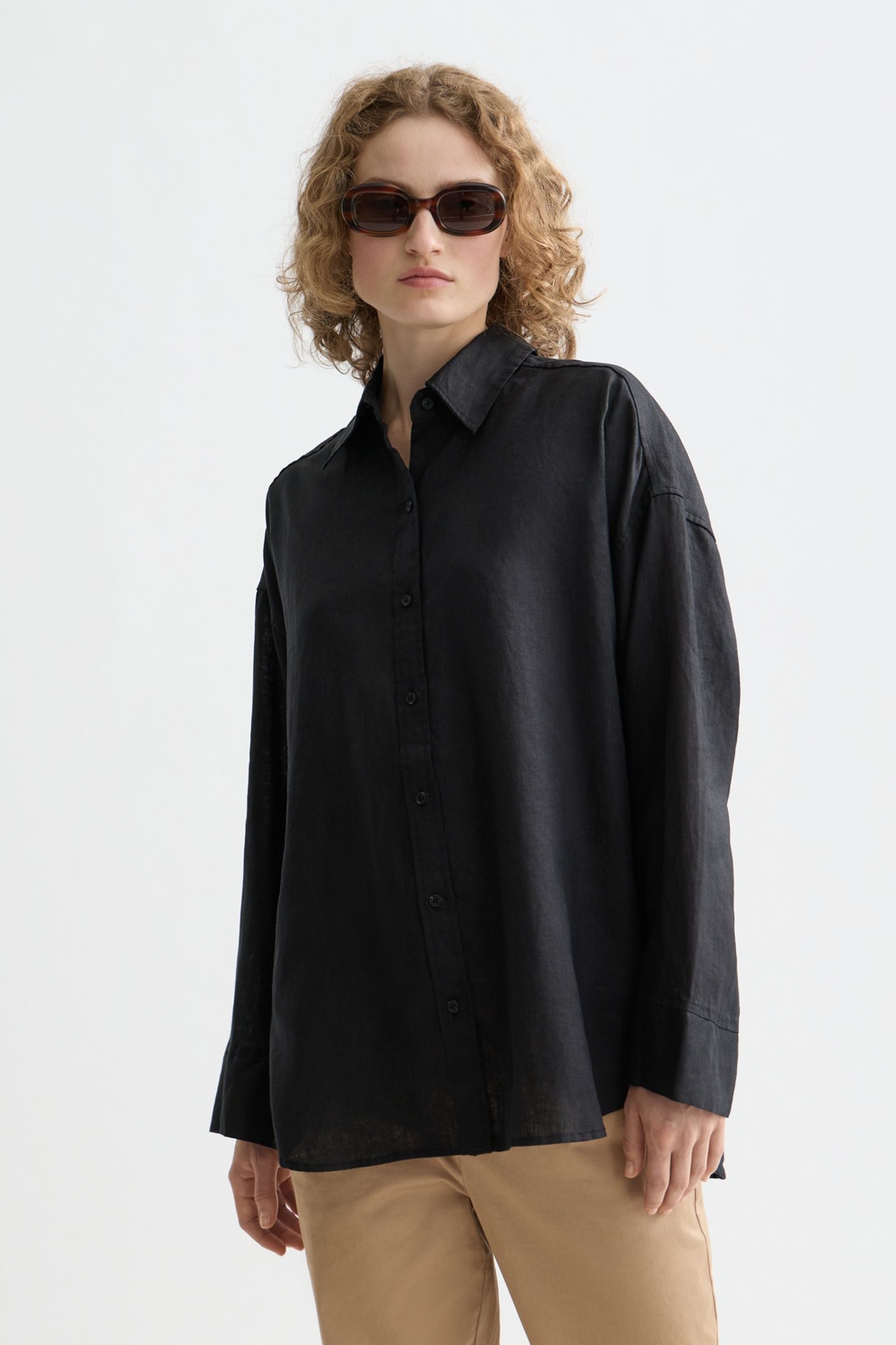 LINEN SHIRT BLACK 1