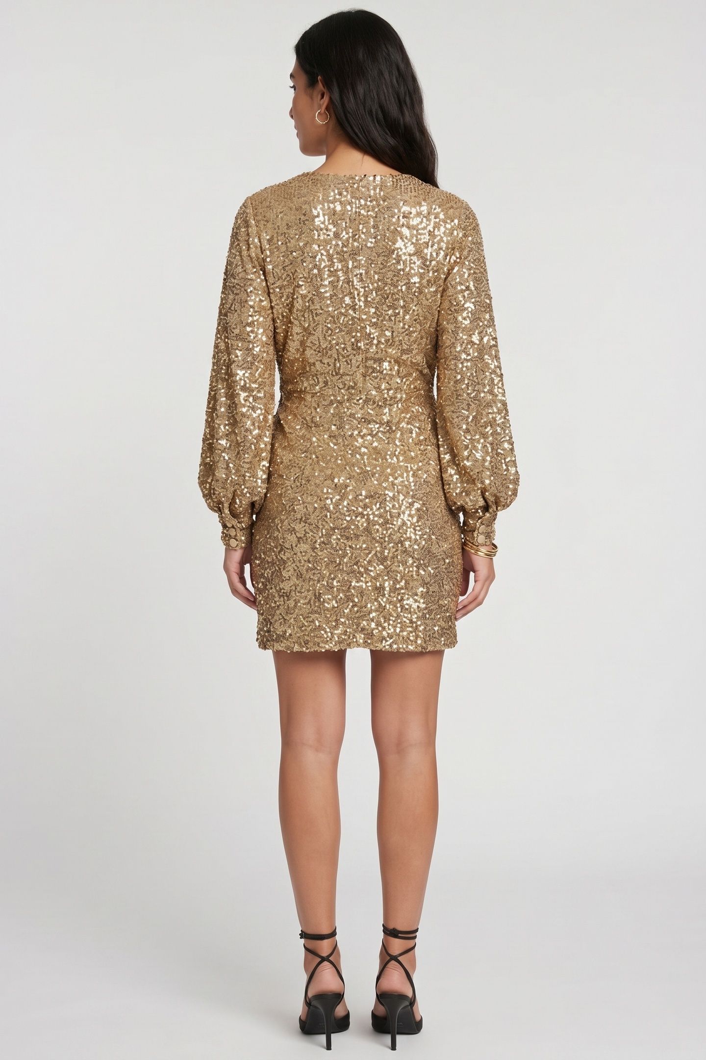 LA ARLENE PARTY DRESS BEIGE 4