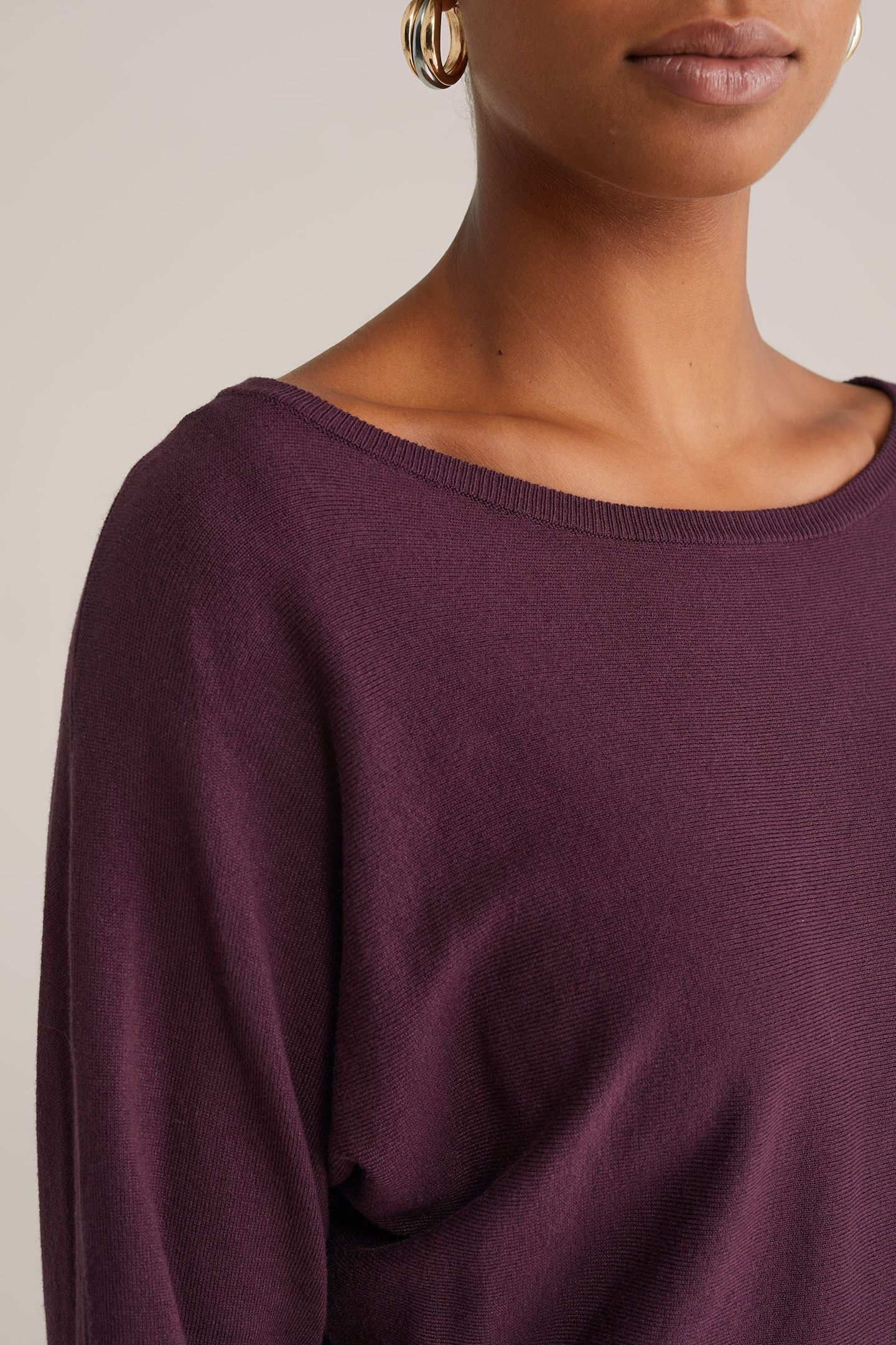 KNITTED PULLOVER BURGUNDY RED 6