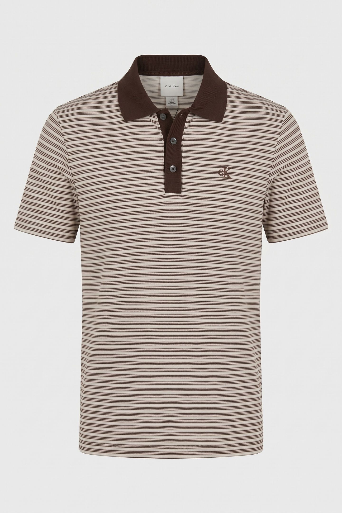 SS STRIPED OTTOMAN POLO RICH BROWN 3