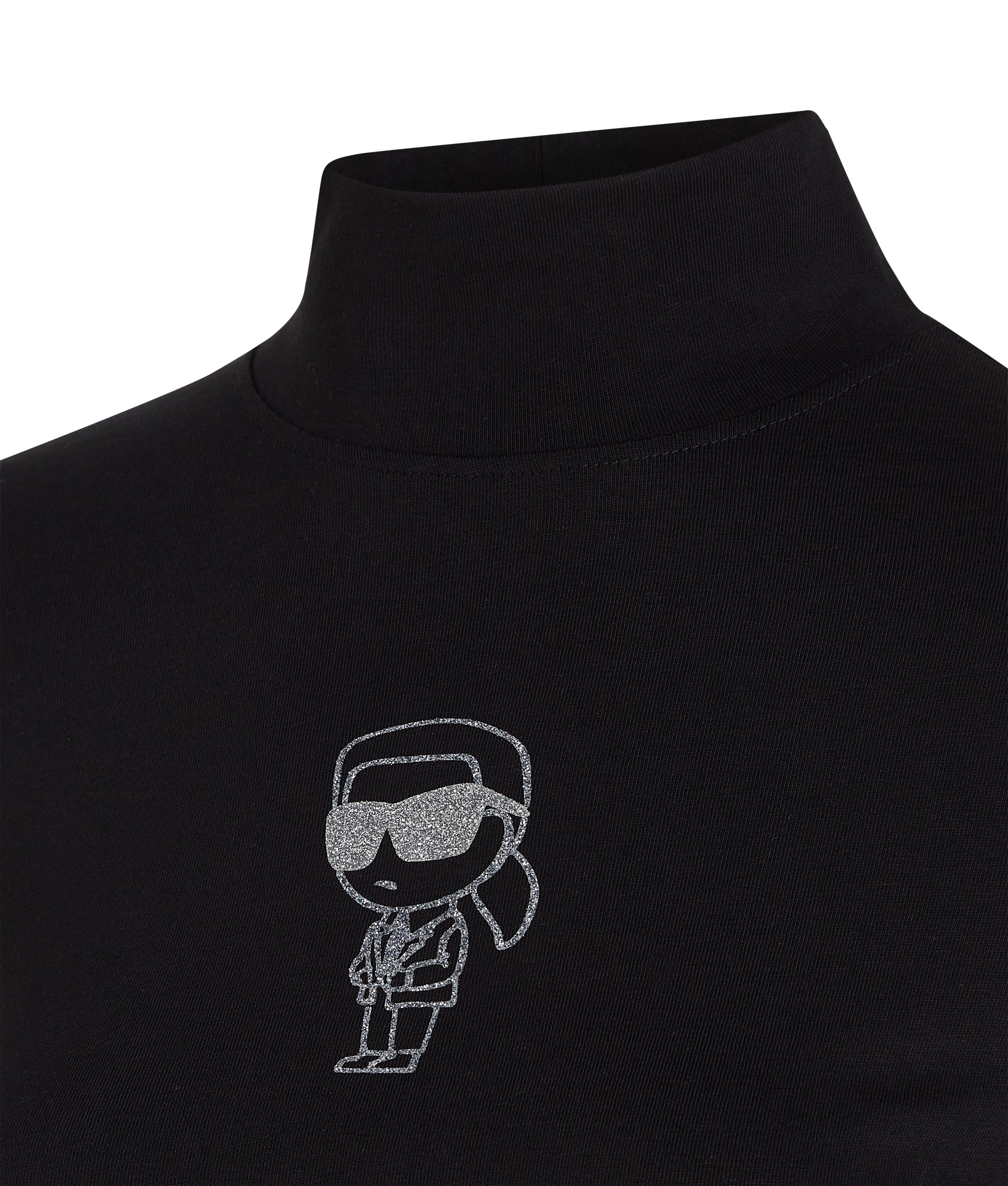 IKON GLITTER MOCK NECK LS TOP BLACK 3