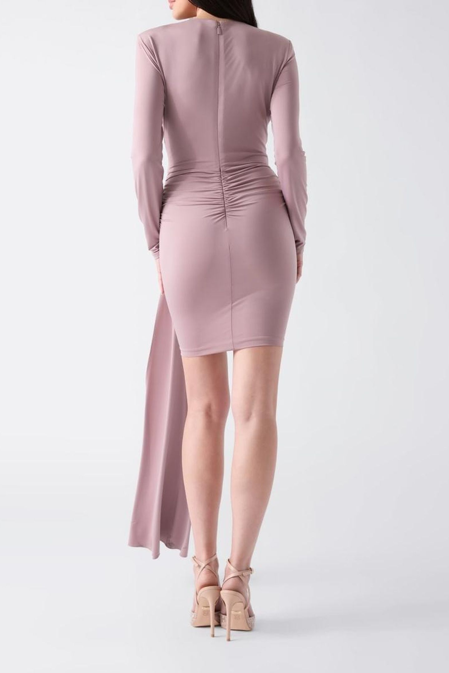 OLIVIA TIE WAIST LS MAUVE BERRY 4