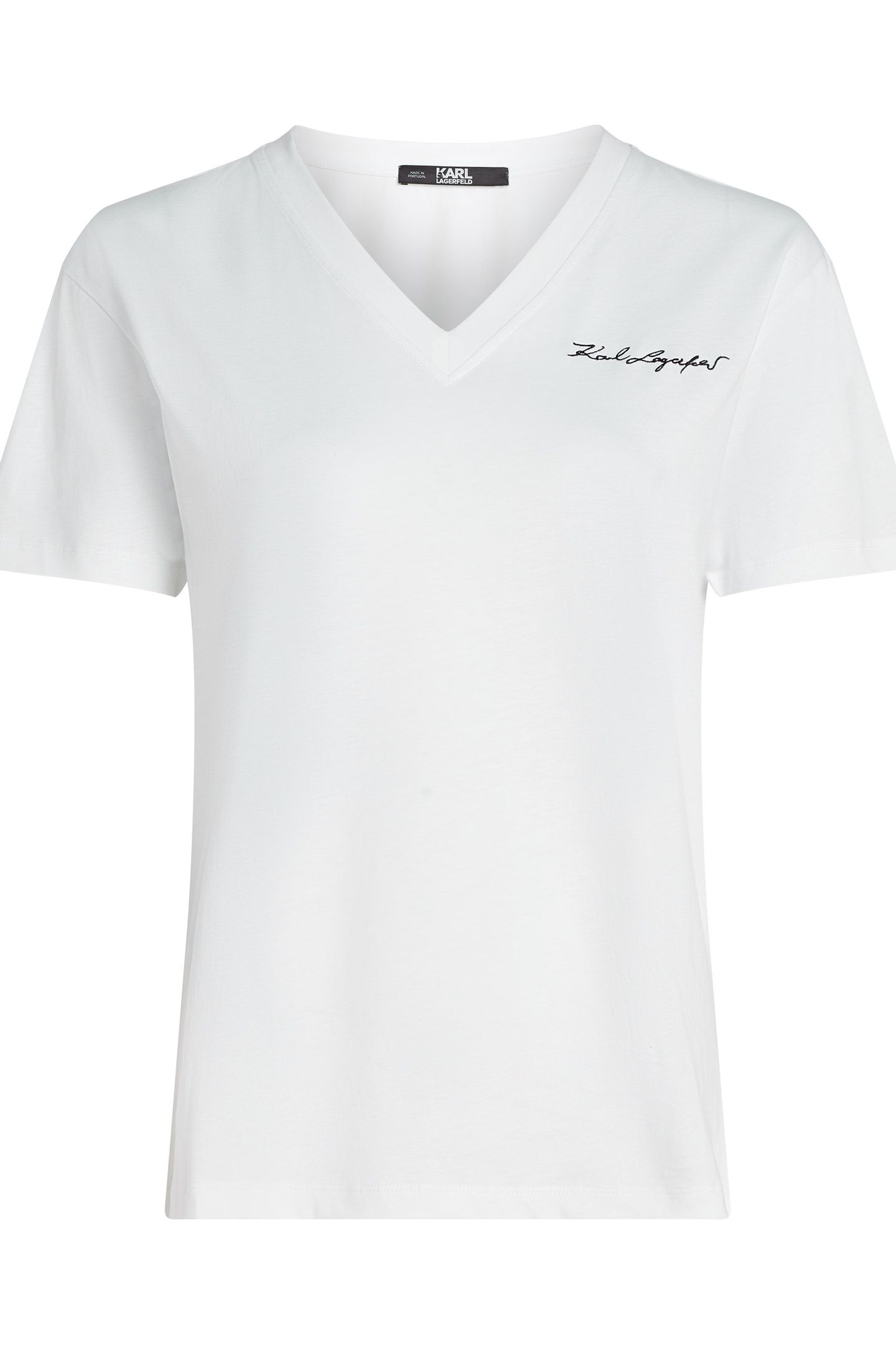 SIGNATURE V-NECK T-SHIRT WHITE 1