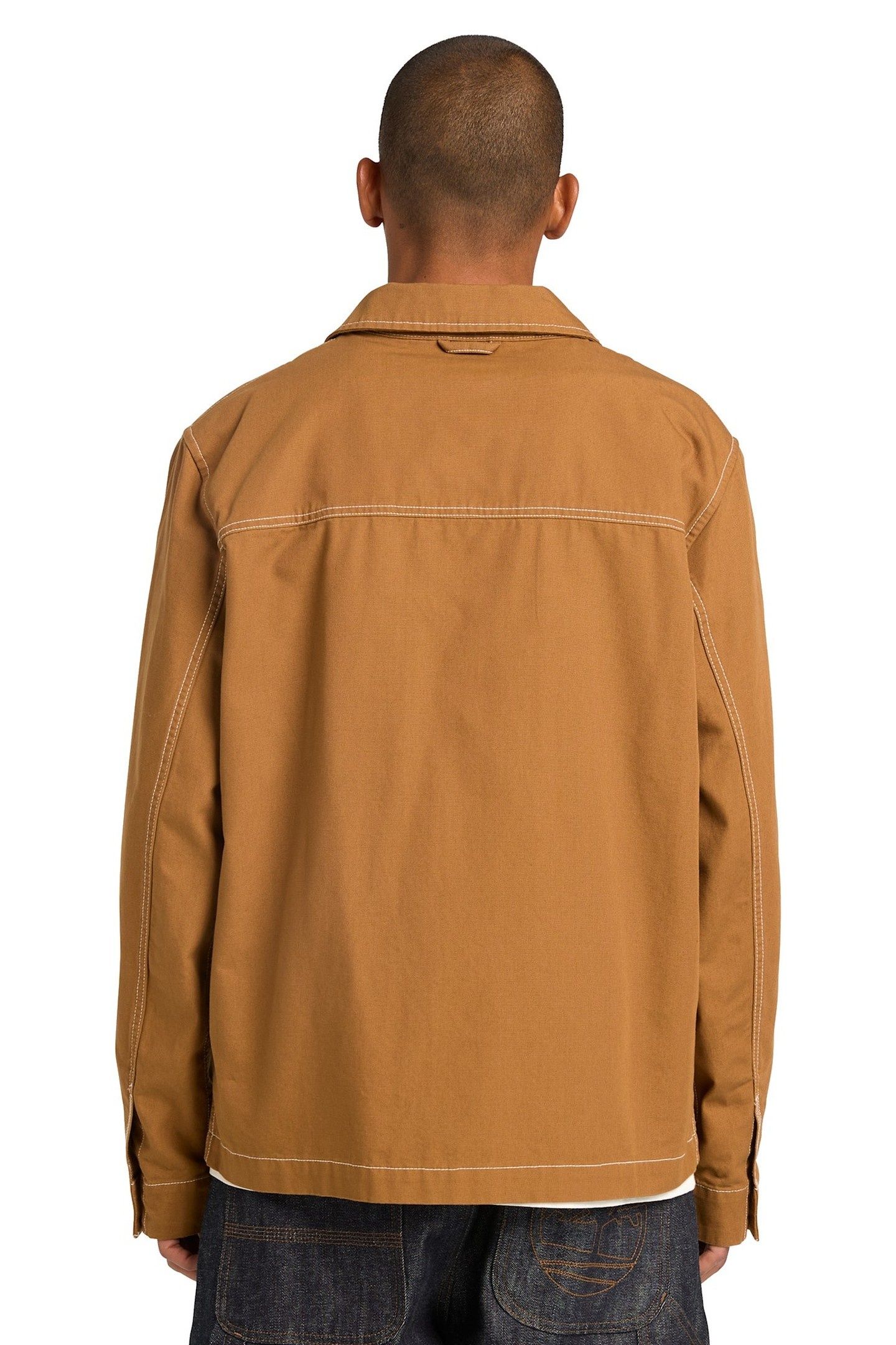 UNISEX CHORE CANVAS JACKET DARK BROWN 3