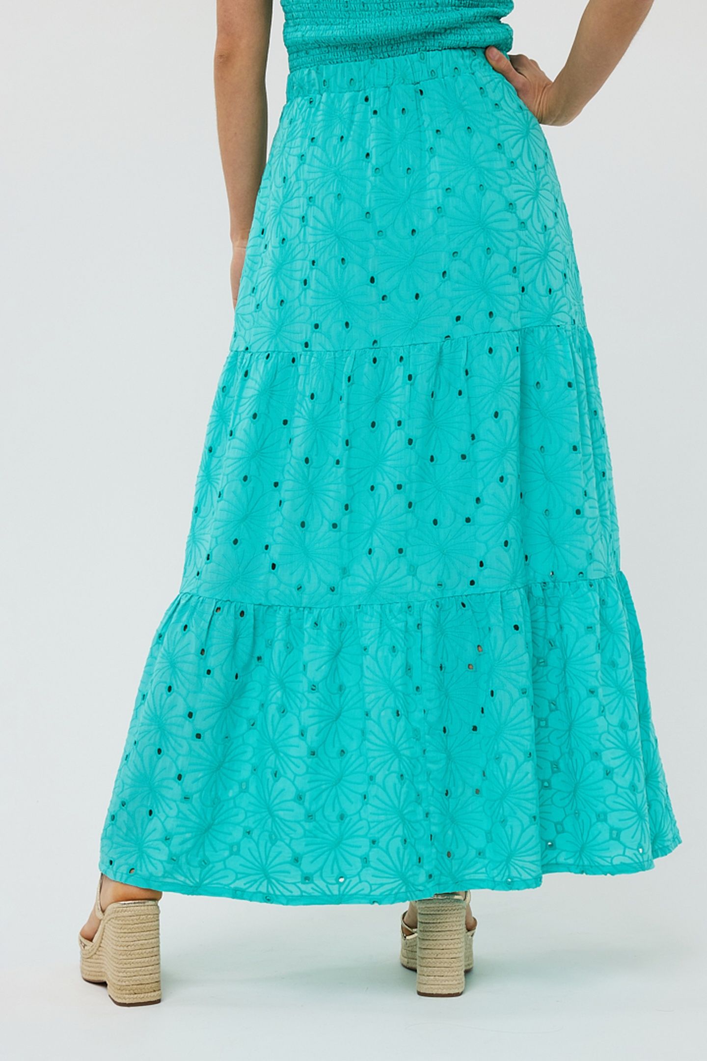SKIRT LONG EMBROIDERY FLOWER LAGOON 3