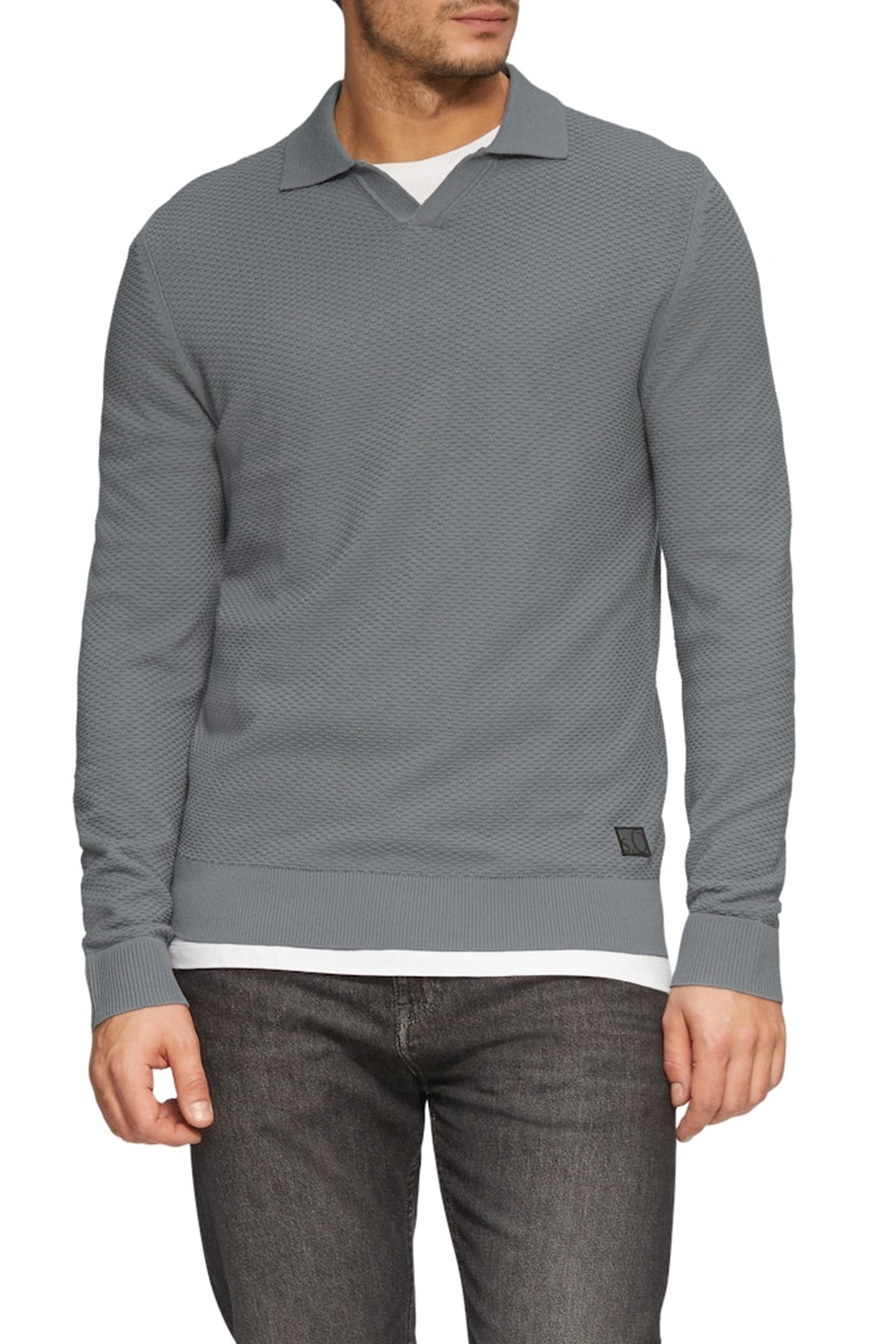 S.OLIVER PULLOVER GREY/BLACK 1