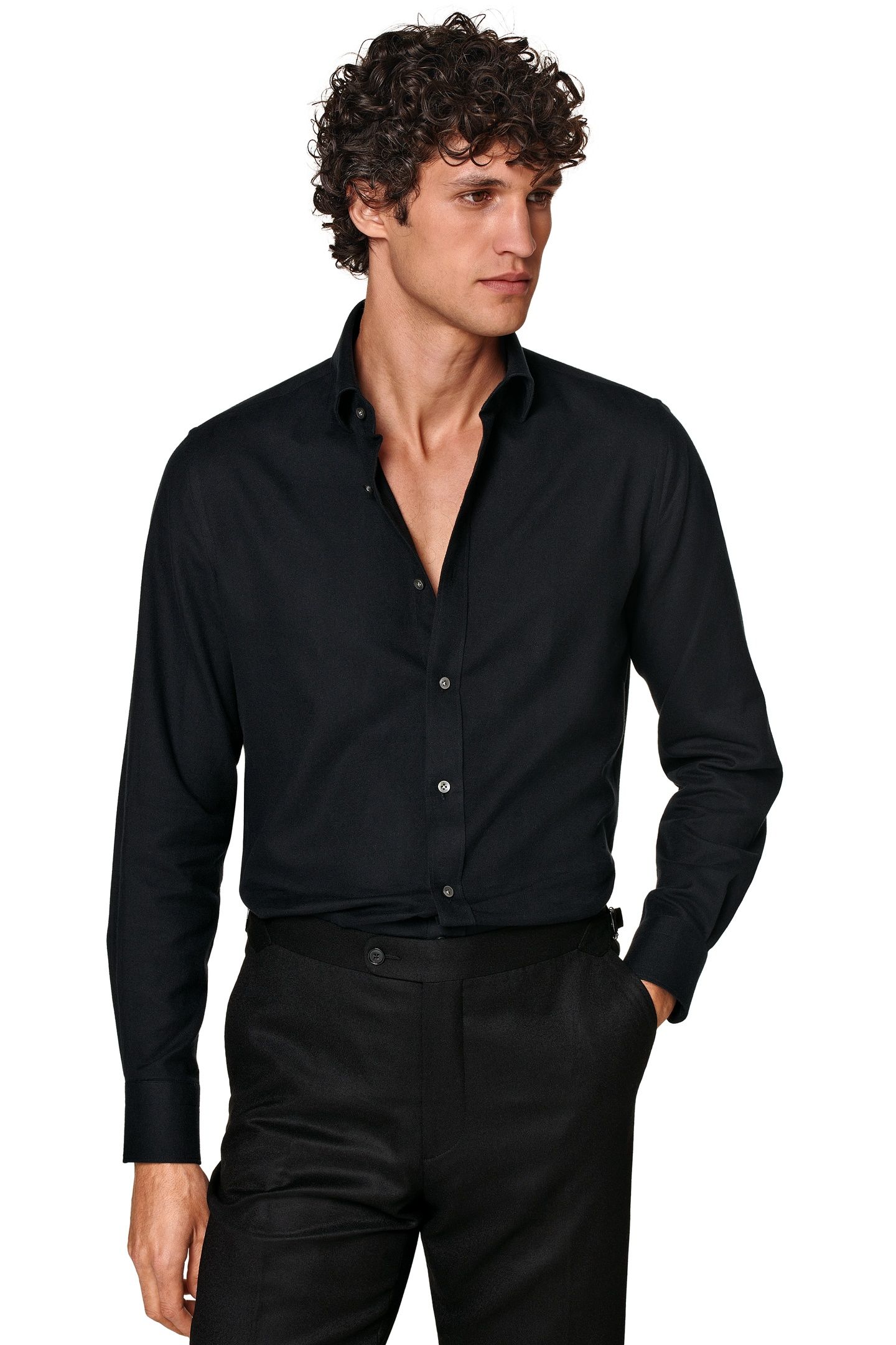 CASUAL FLANNEL CASUAL SHIRTS BLACK 2