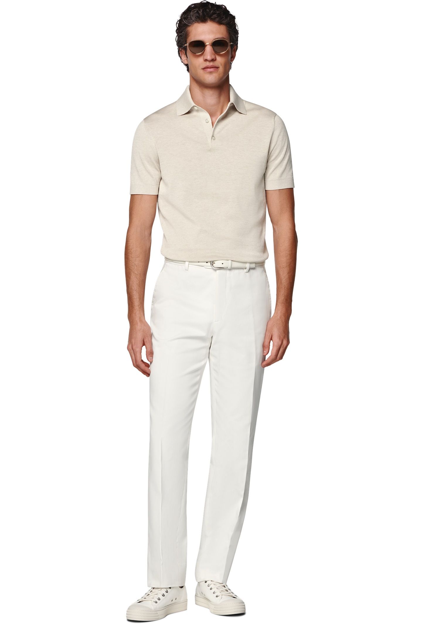 MILANO-OFF-WHITE-PURE COTTON FORMAL TROUSERS OFF-WHITE 3