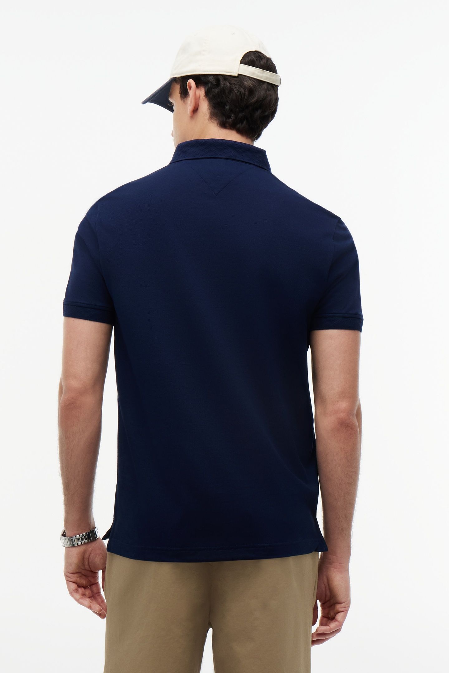 JACQUARD POLO CARBON NAVY 3