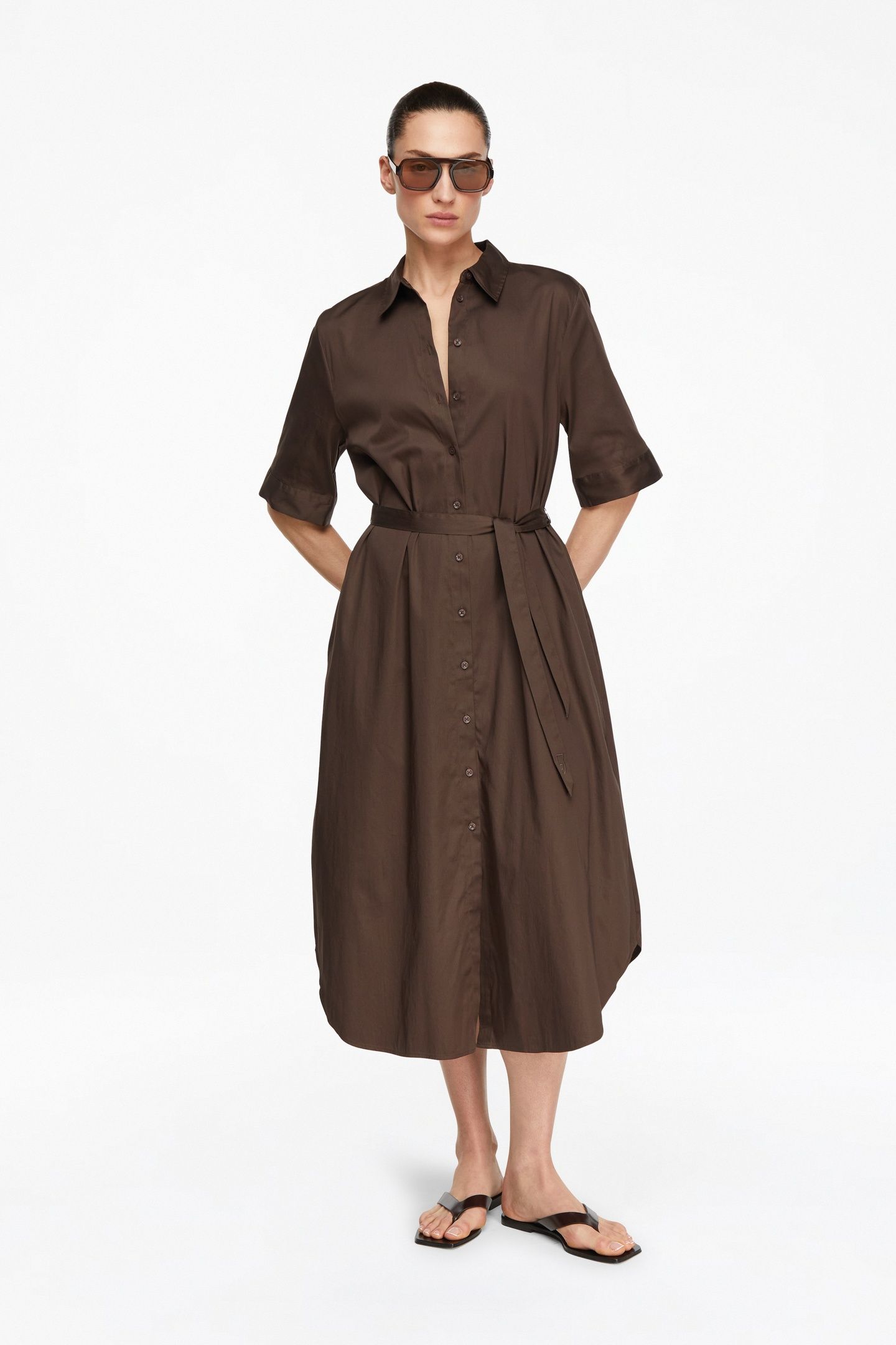 COMMA DRESSES BROWN 4