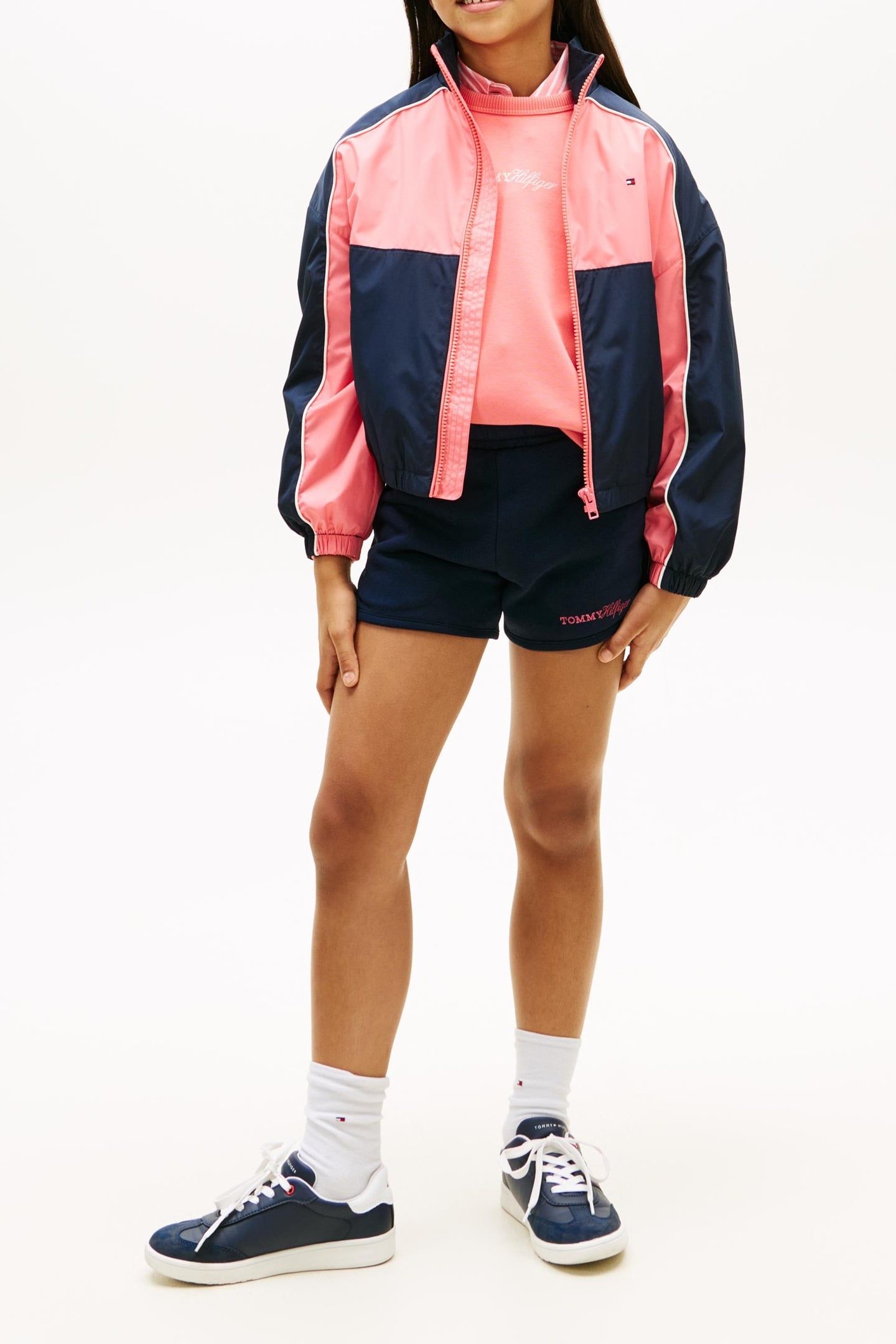GIRLS GLITTER TOMMY SHORTS DARK NIGHT NAVY 1