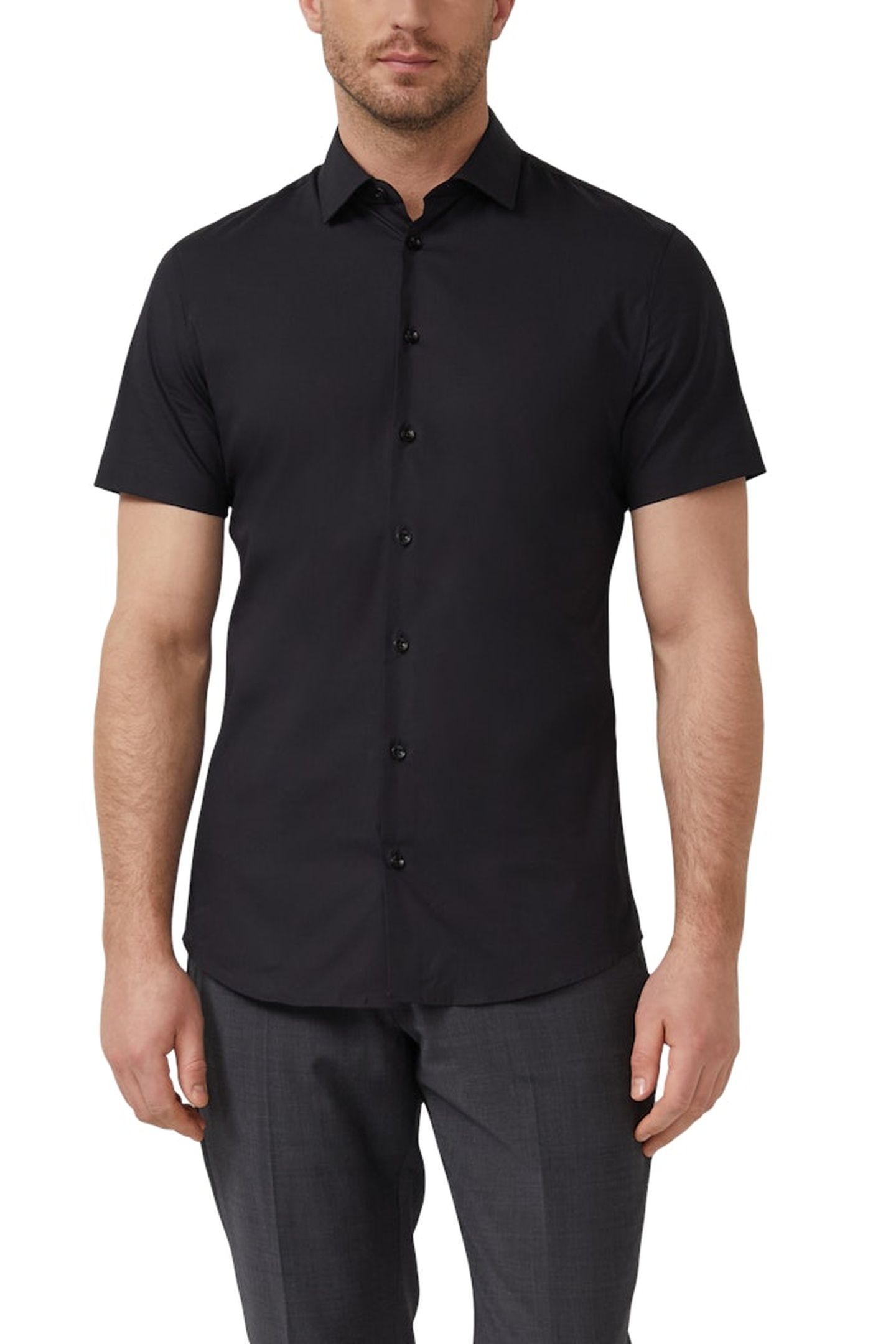 S.OLIVER SHIRTS BLACK 1