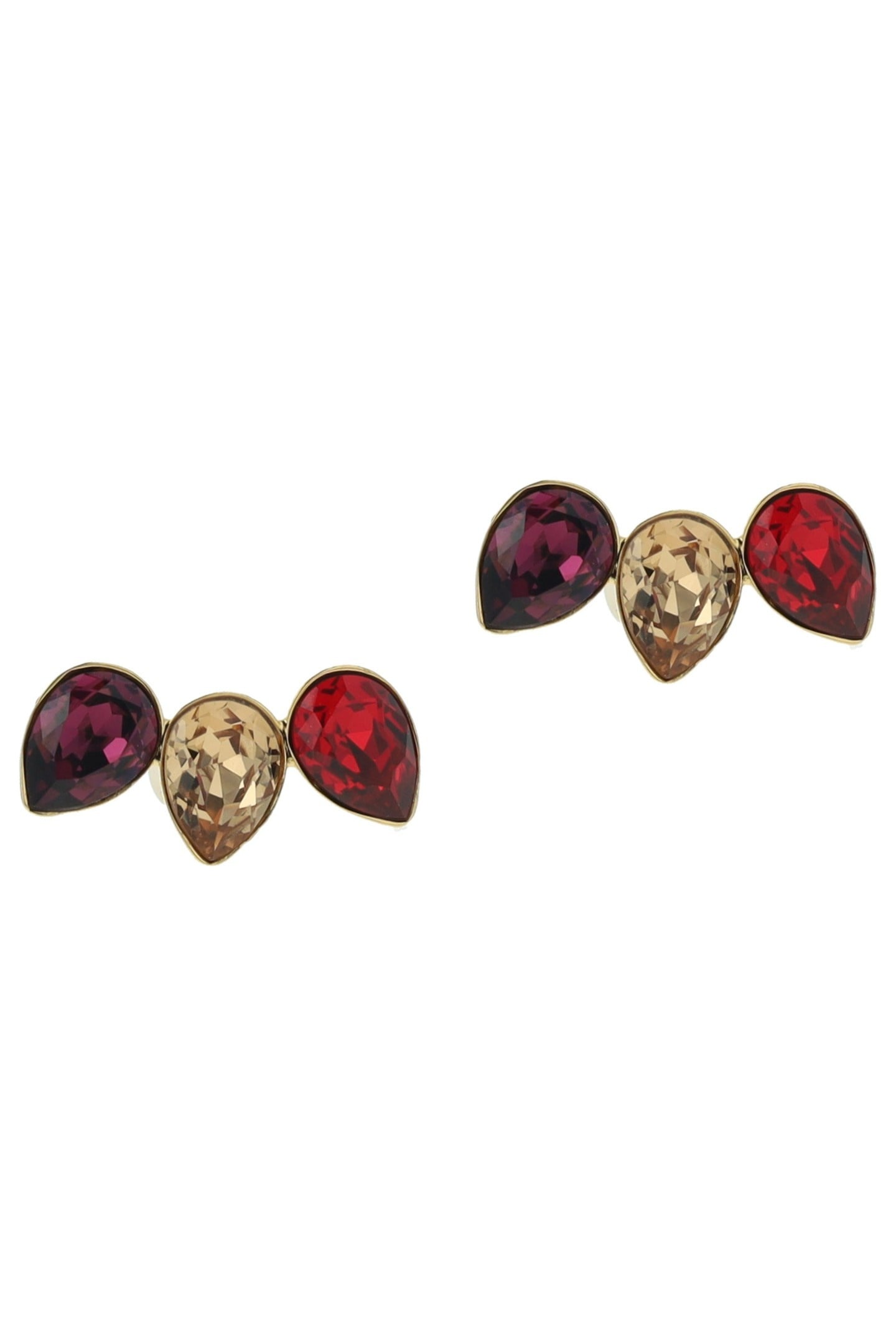 CLASSIC TRIPLE LEAF EARRINGS AMETHYST 1