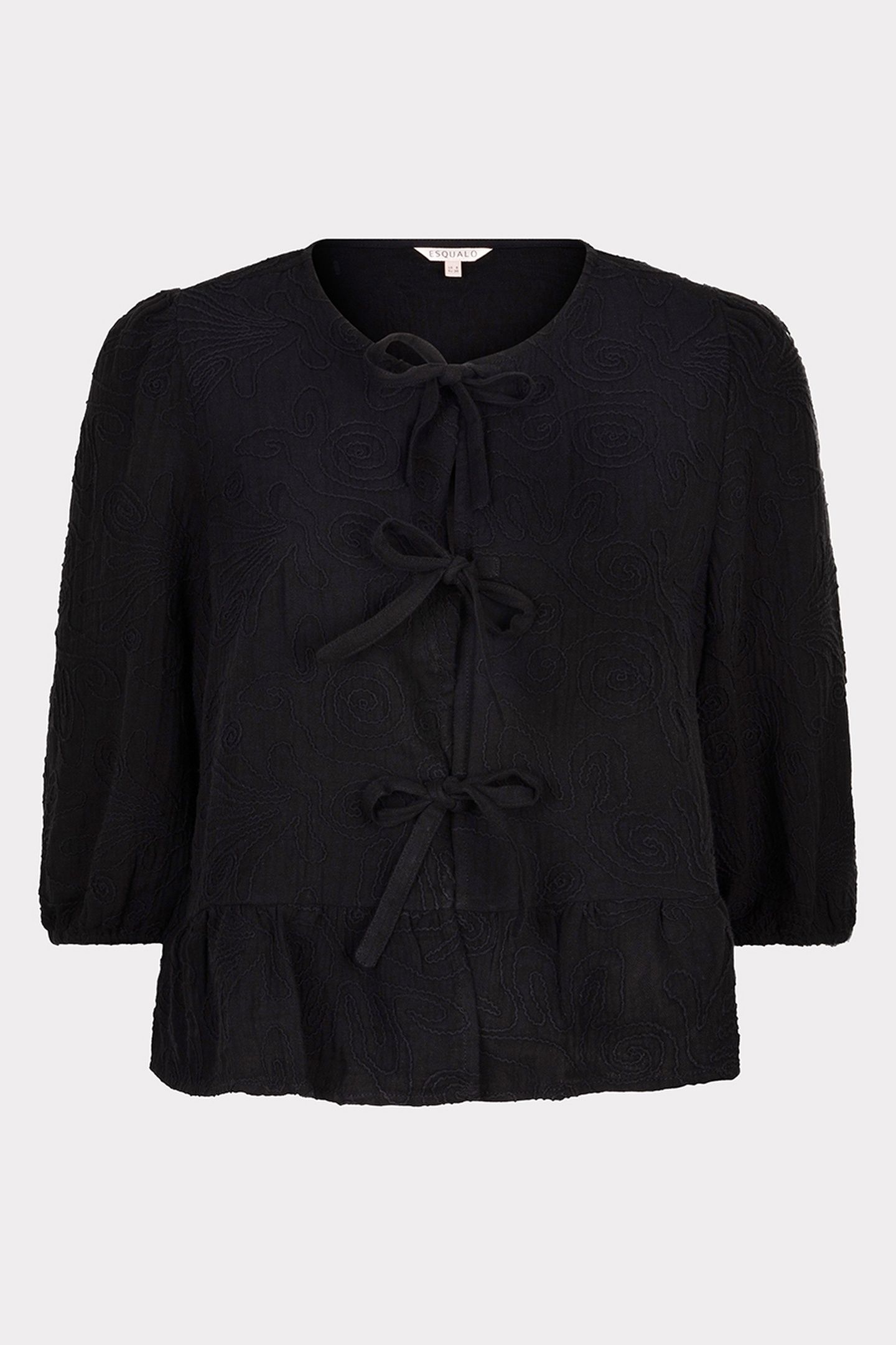 BLOUSE 3D EMBROIDERY BLACK 4