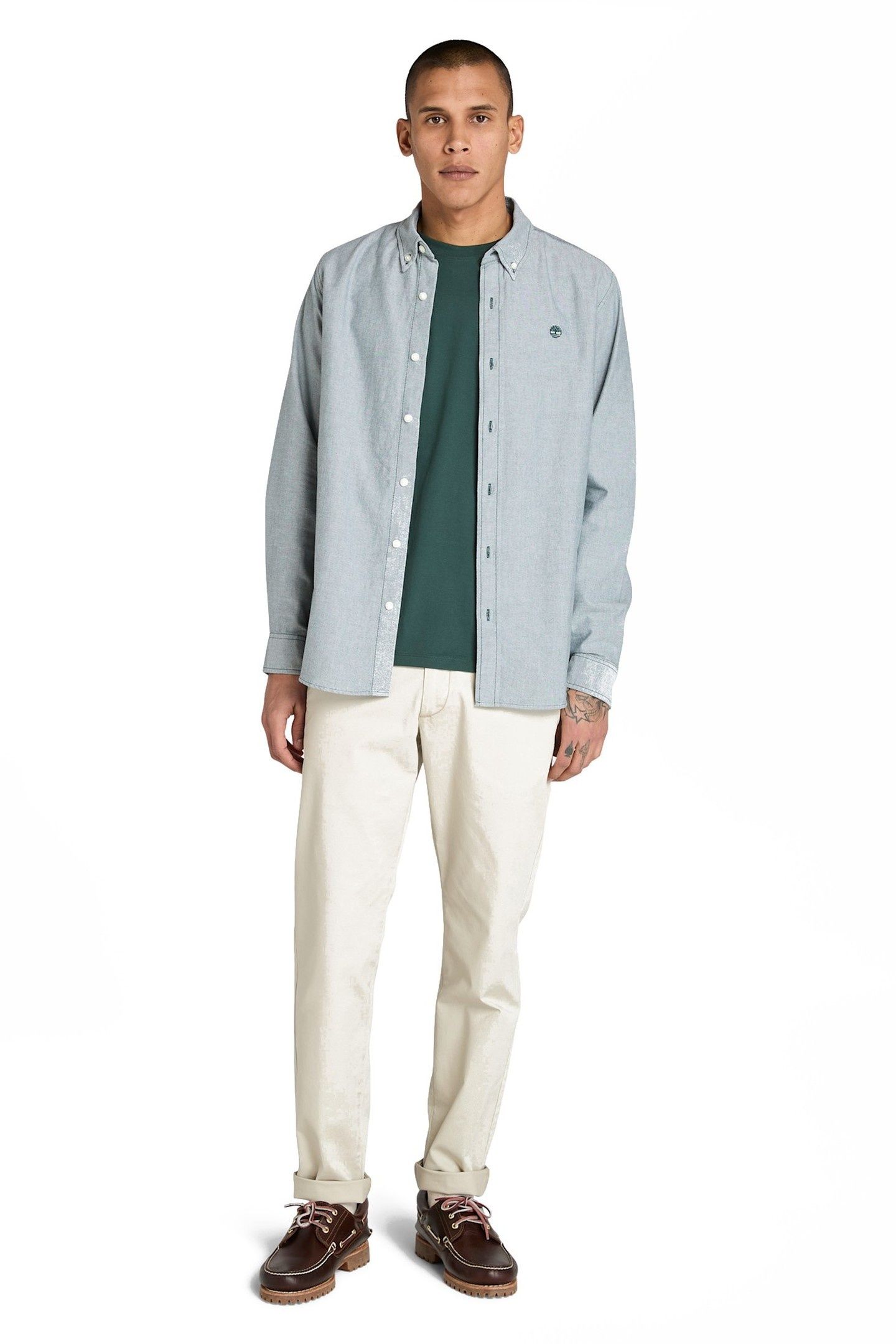 OXFORD STRIPED SHIRT GREEN GABLES YD 1