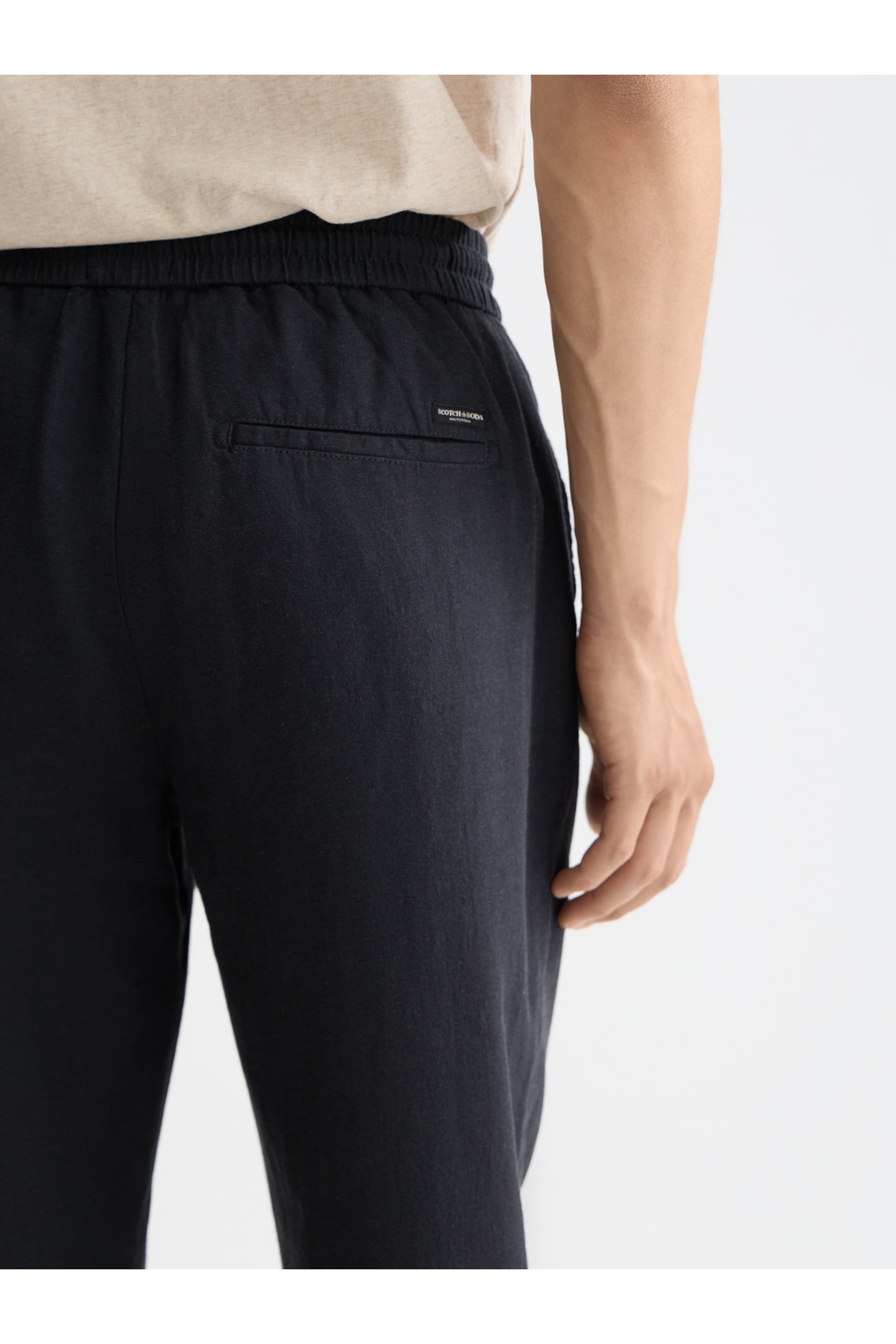 WARREN - COTTON/ LINEN TWILL JOGGER BLACK 5