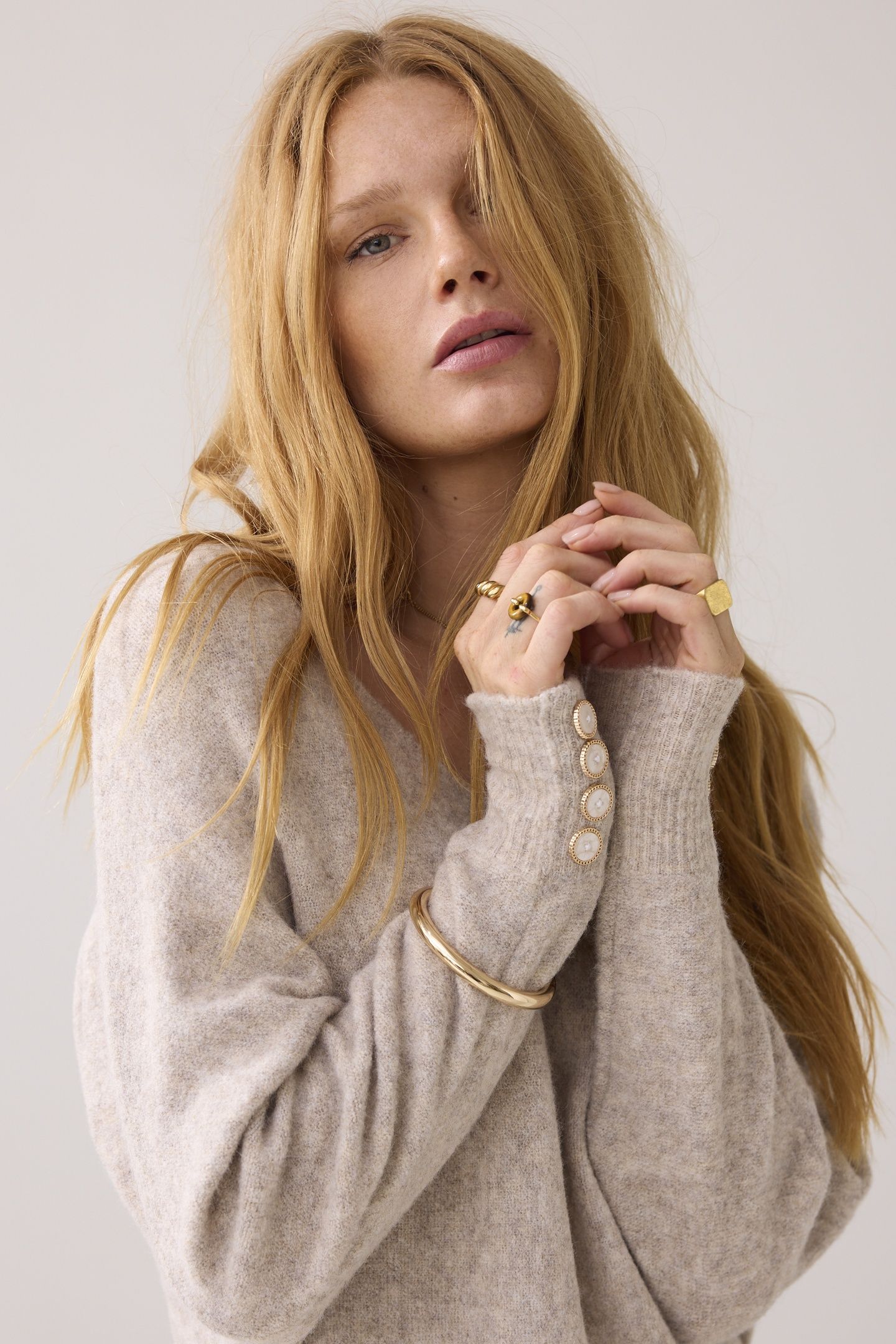 OVERSIZED SWEATER WOOL ELASTANE BLEND KNIT ASH 4