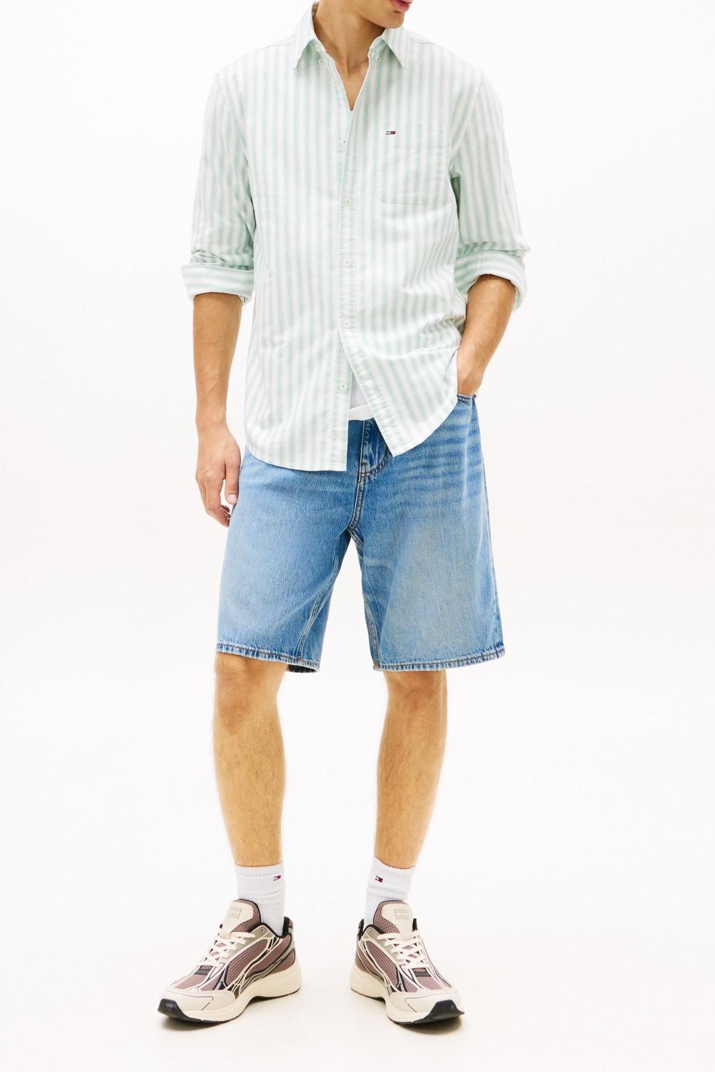 TJM REGULAR STRIPE OXFORD SHIRT BAHAMA GREEN STRIPE 2