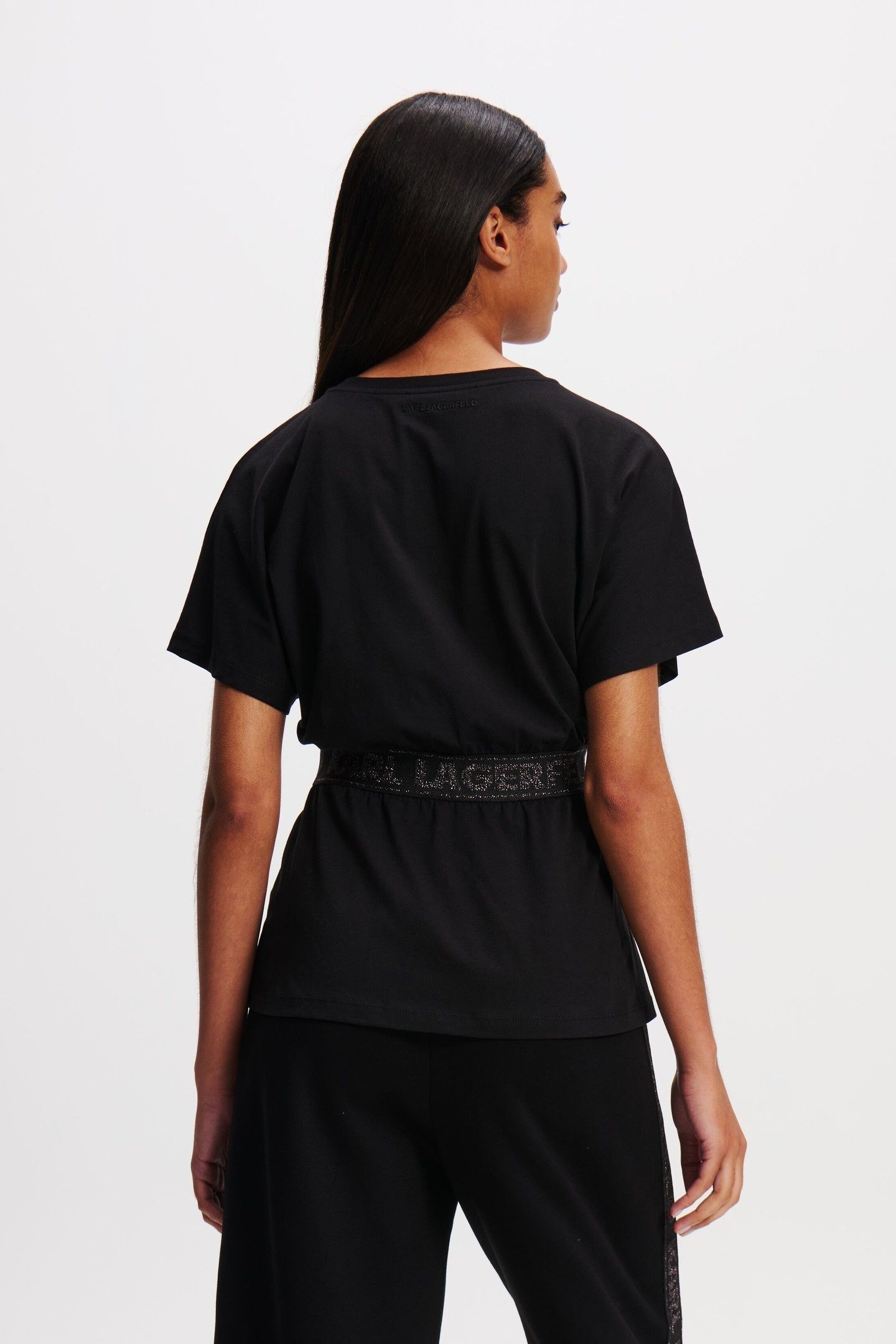 GLITTER LOGO TAPE T-SHIRT BLACK 2