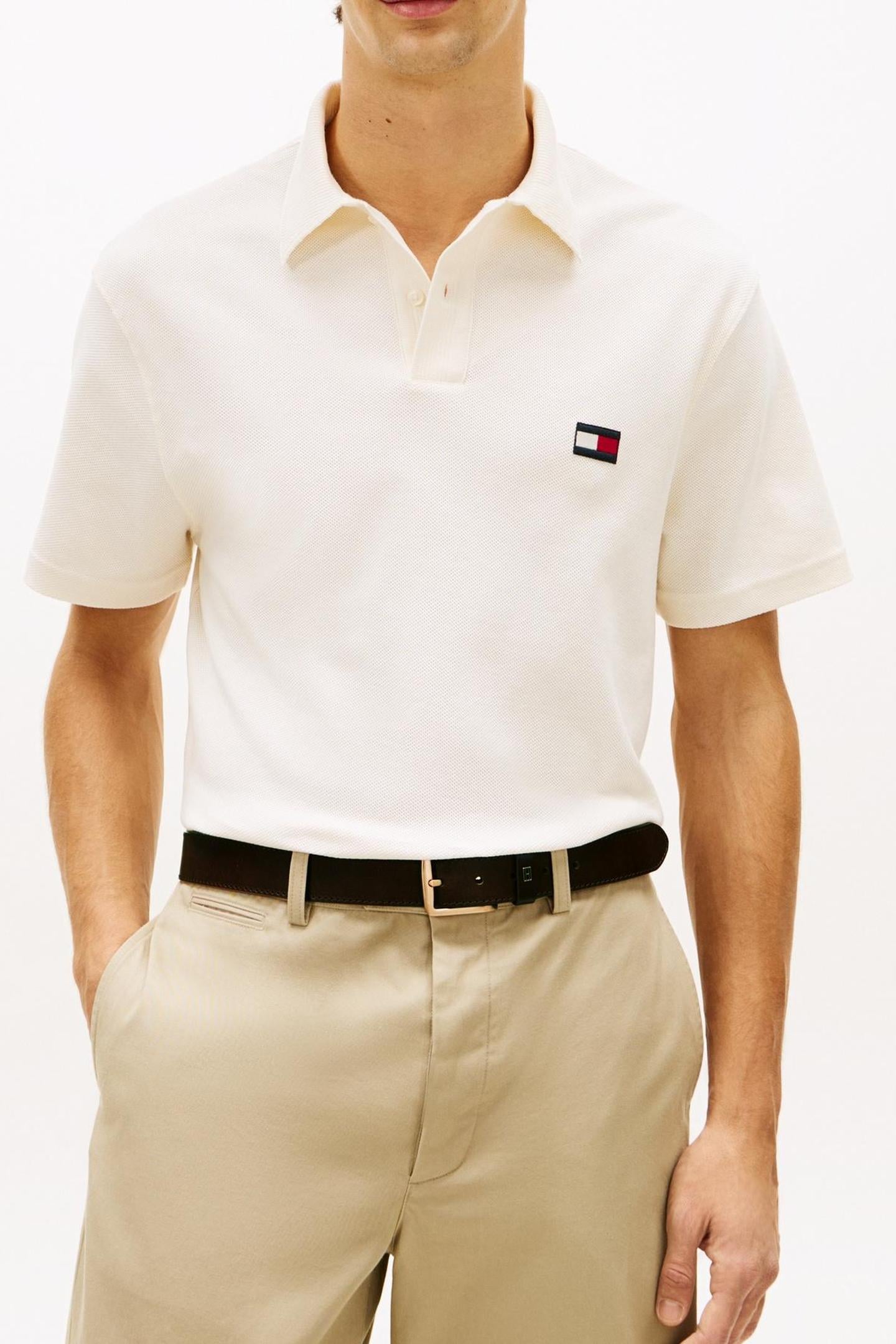 KNITTED COLLAR CLASSIC POLO IVORY PETAL 1