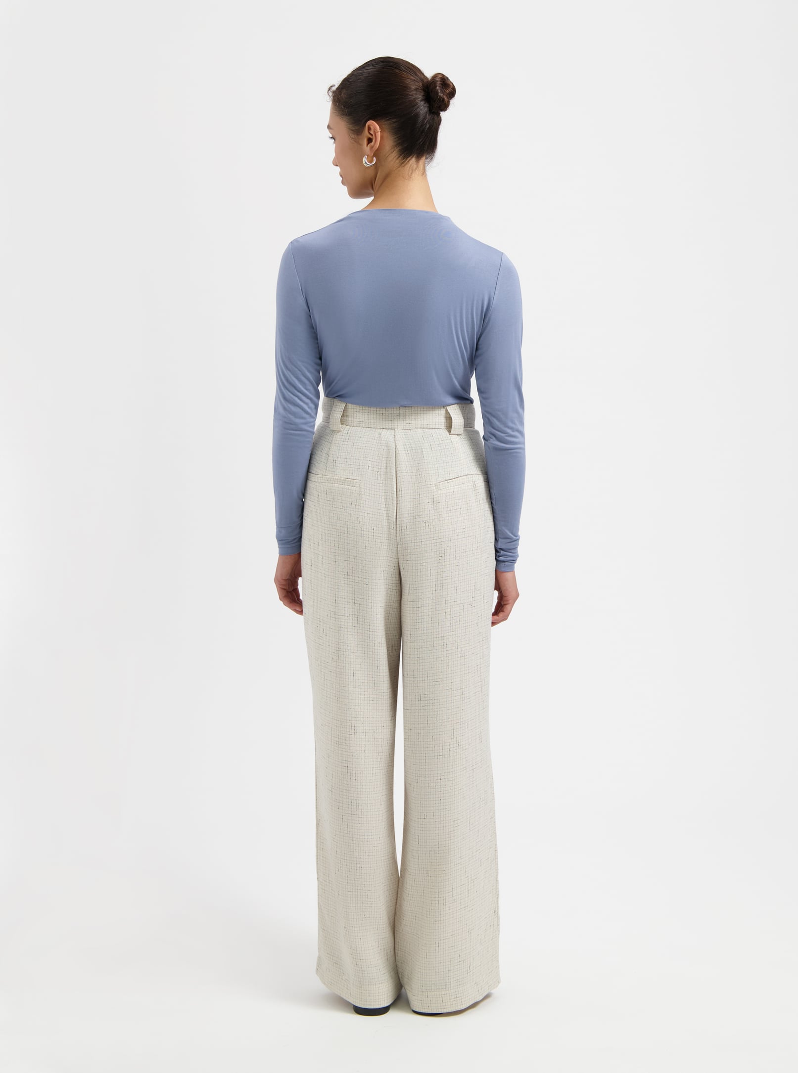 NOUS SOMMES LABELS – RHODIE TWEED PANTS WHITE 2