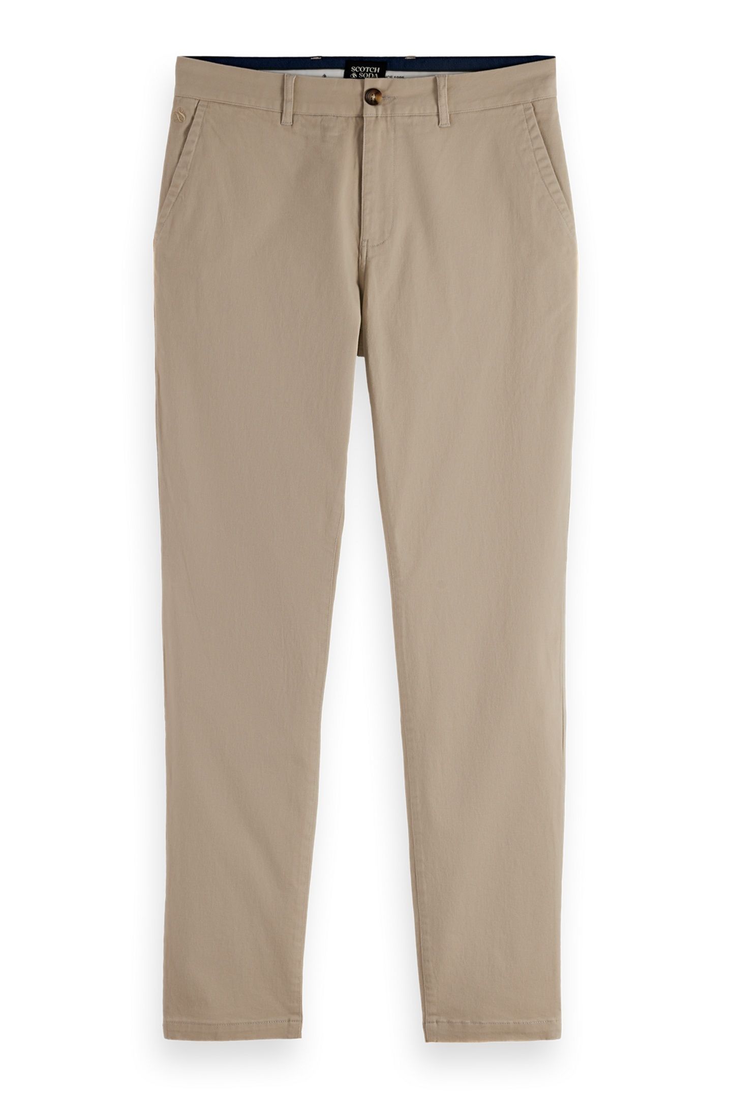 STUART - SLIM-FIT WASHED COTTON BLEND CHINO PLAZA TAUPE 1