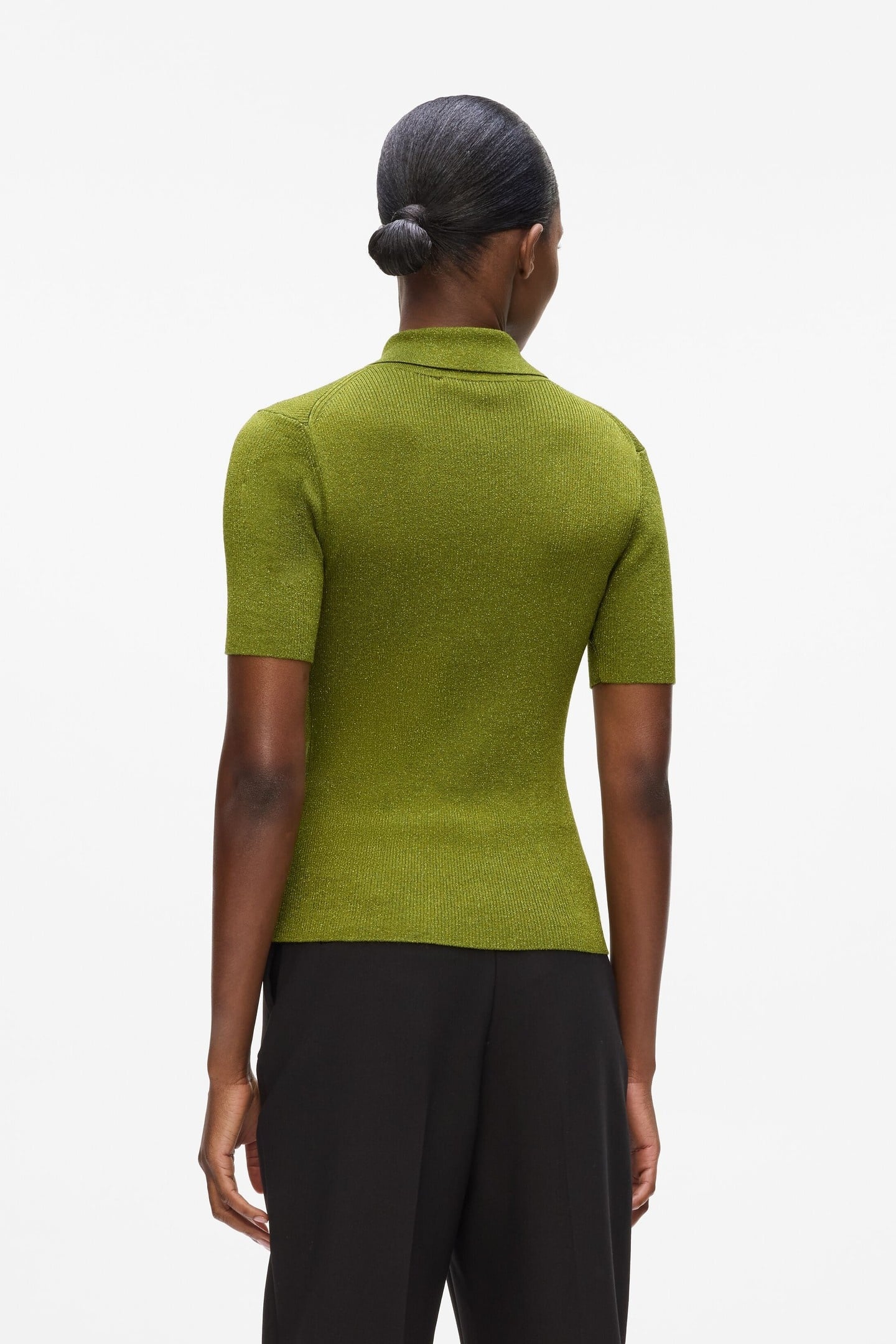 LUREX KNIT POLO MATCHA GREEN 2