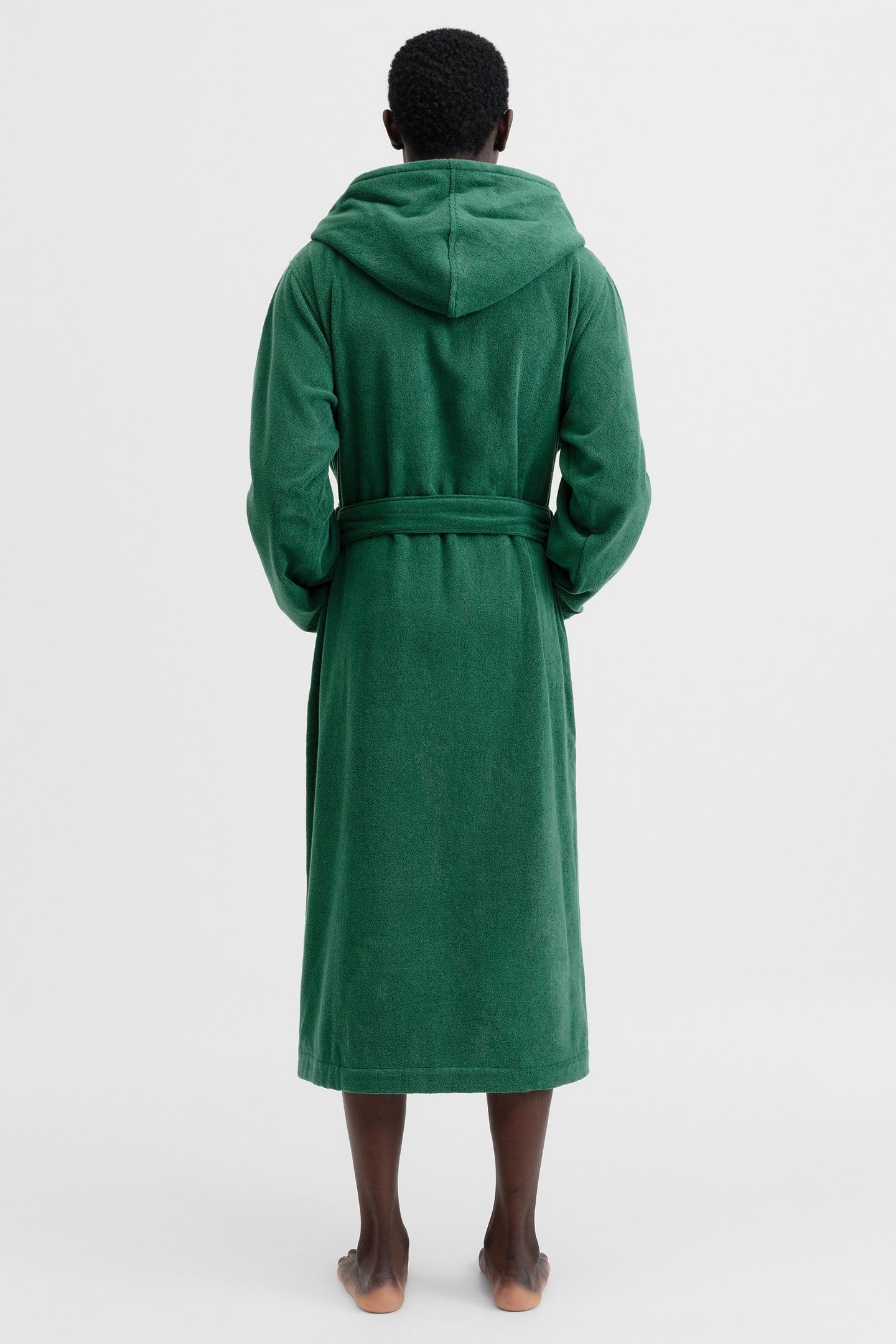 UNISEX HOODED BATHROBE TEAL GREEN 5