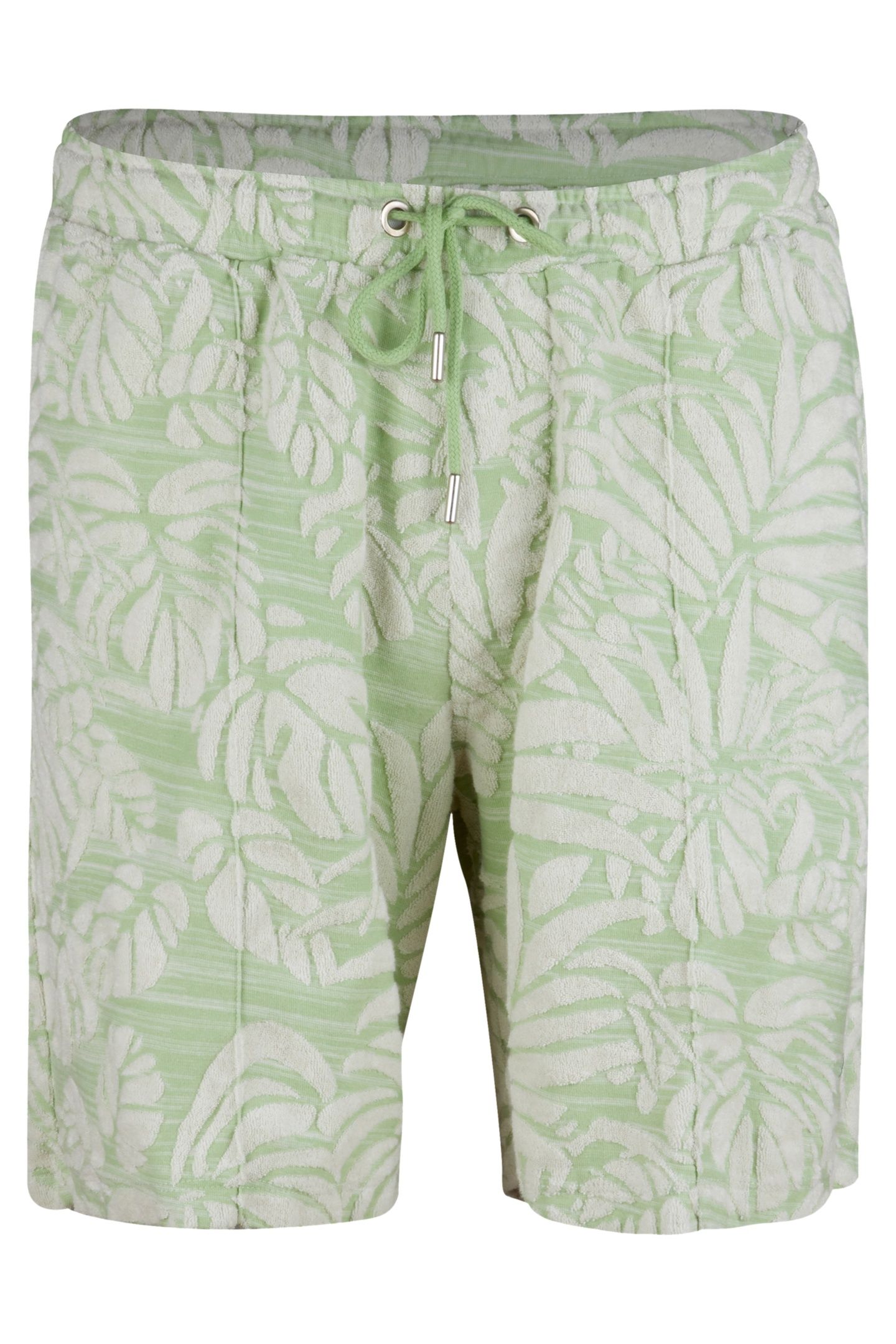 SHORTS, JACQUARD TERRY GREEN 1
