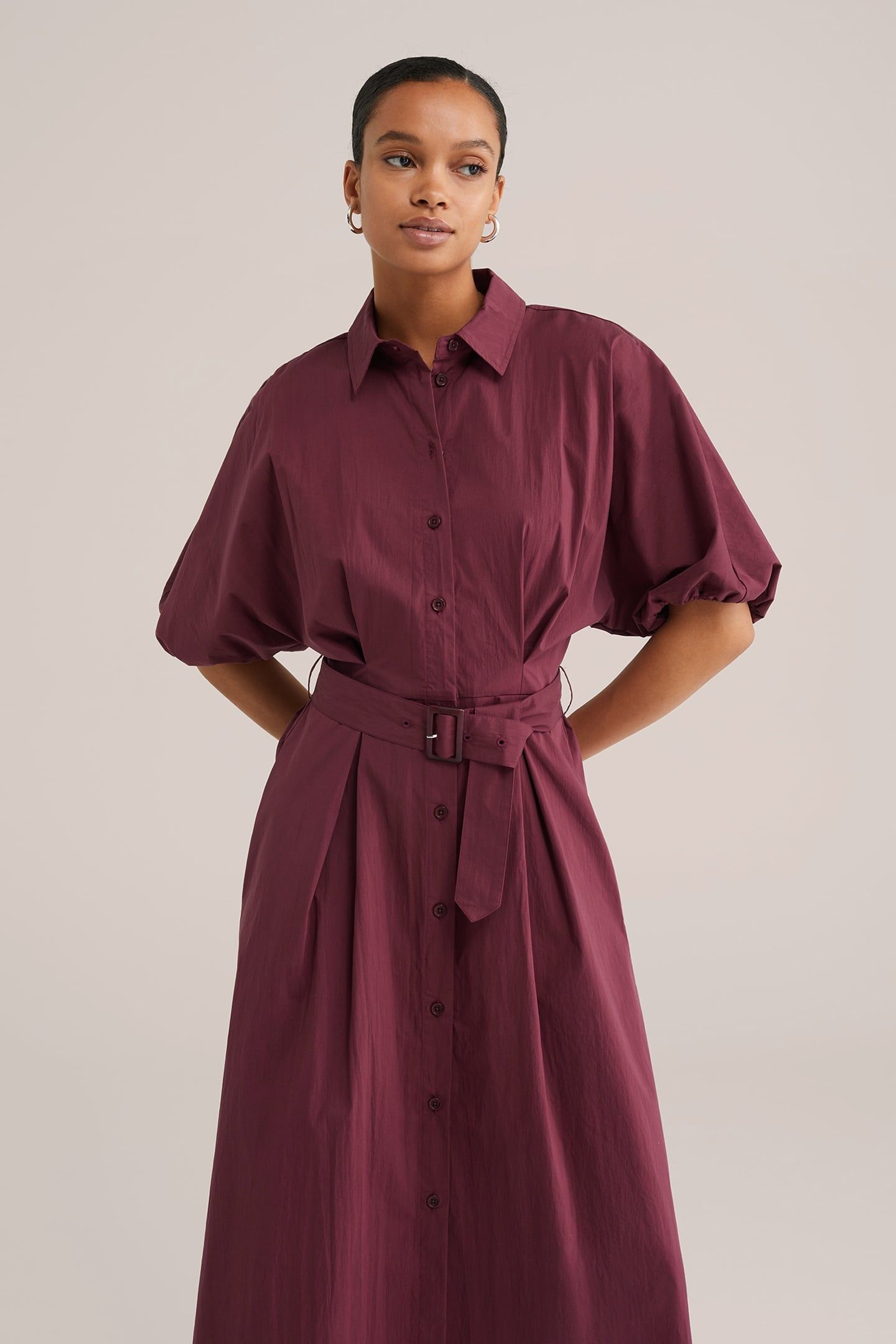 DRESS MID LENGTH VINTAGE RED 1